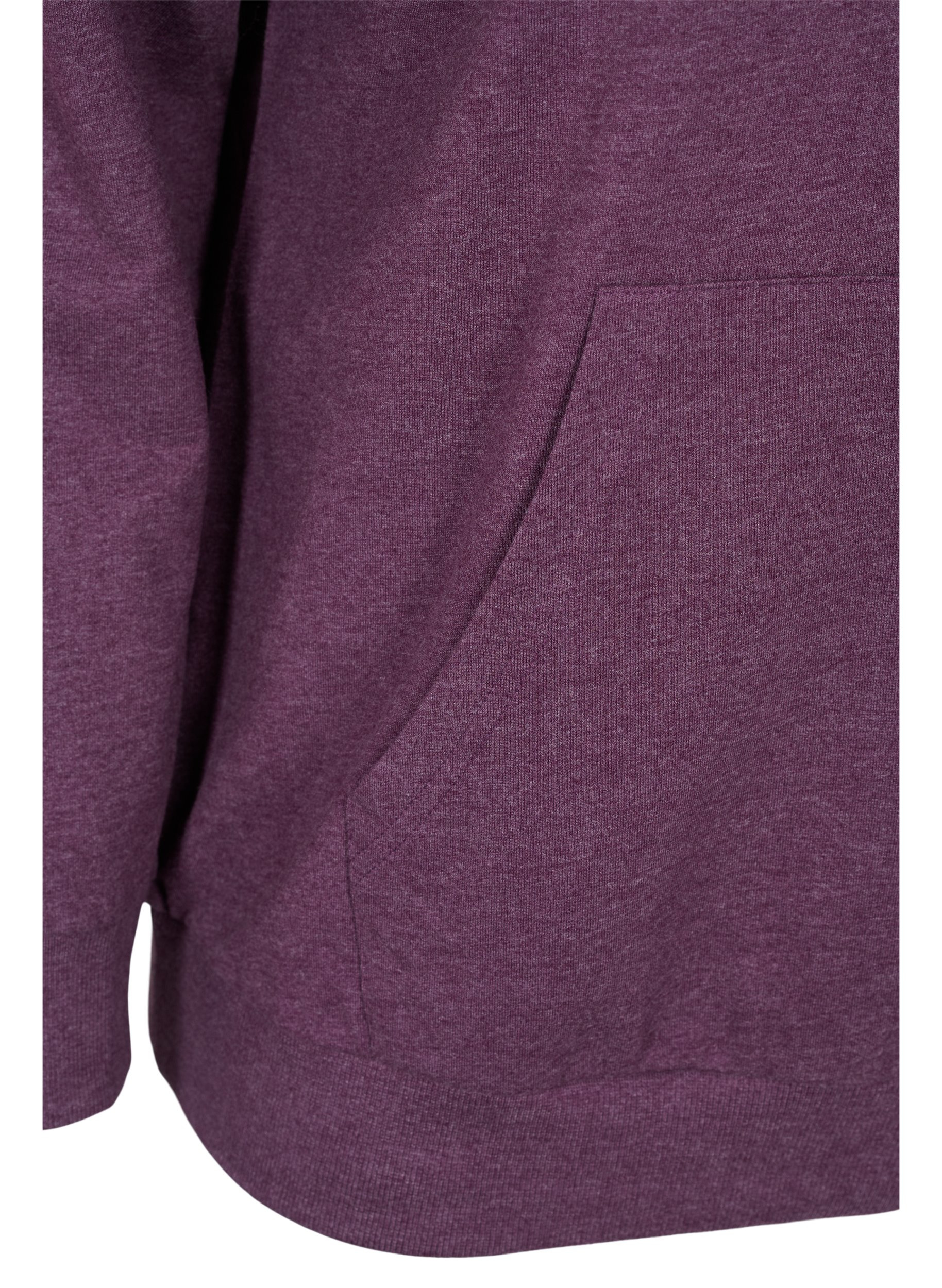 Sweatshirt med lynlås og hætte, Blackberry Wine, Packshot image number 3