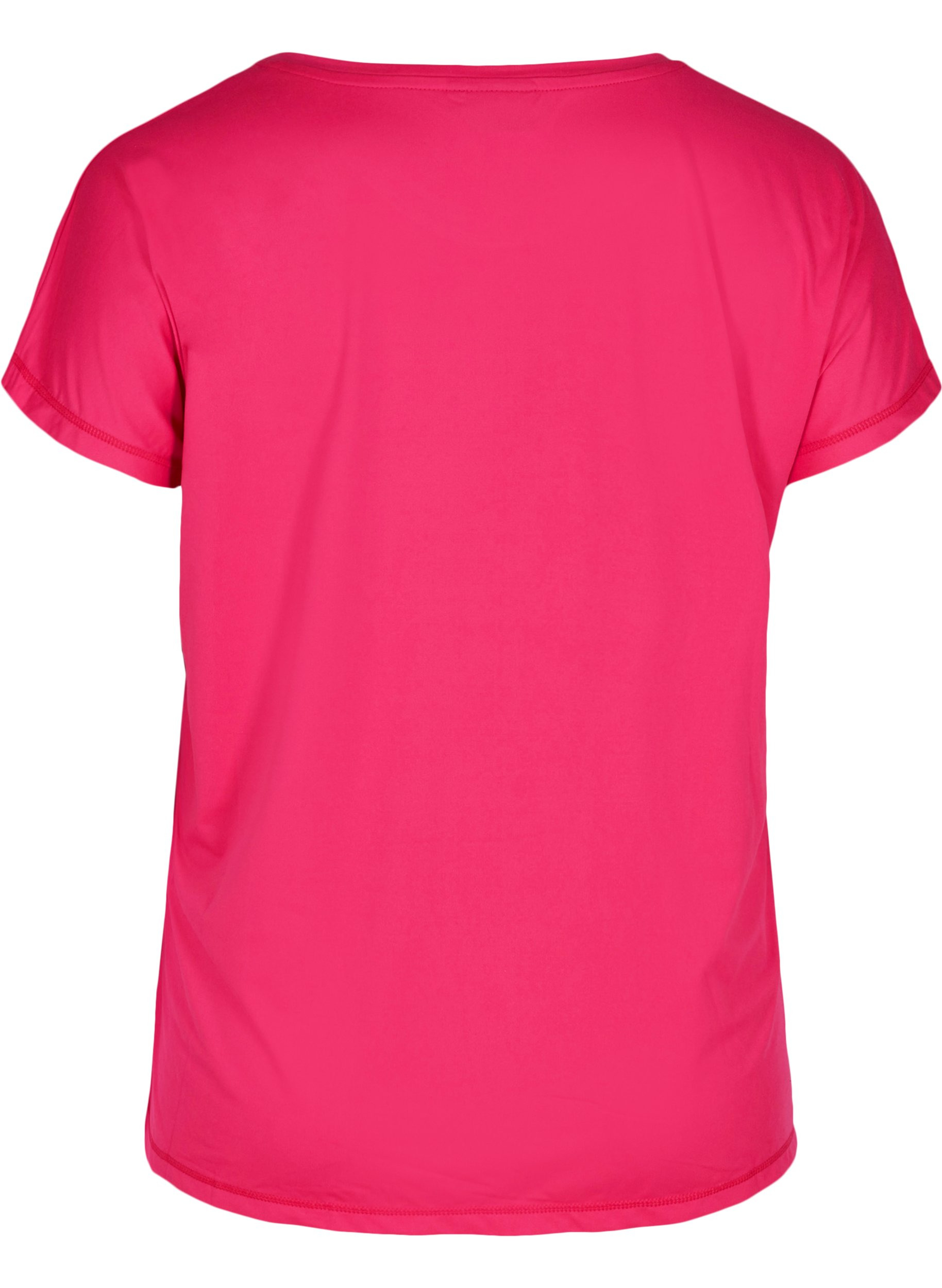 Ensfarvet trænings t-shirt, Pink Peacock, Packshot image number 1