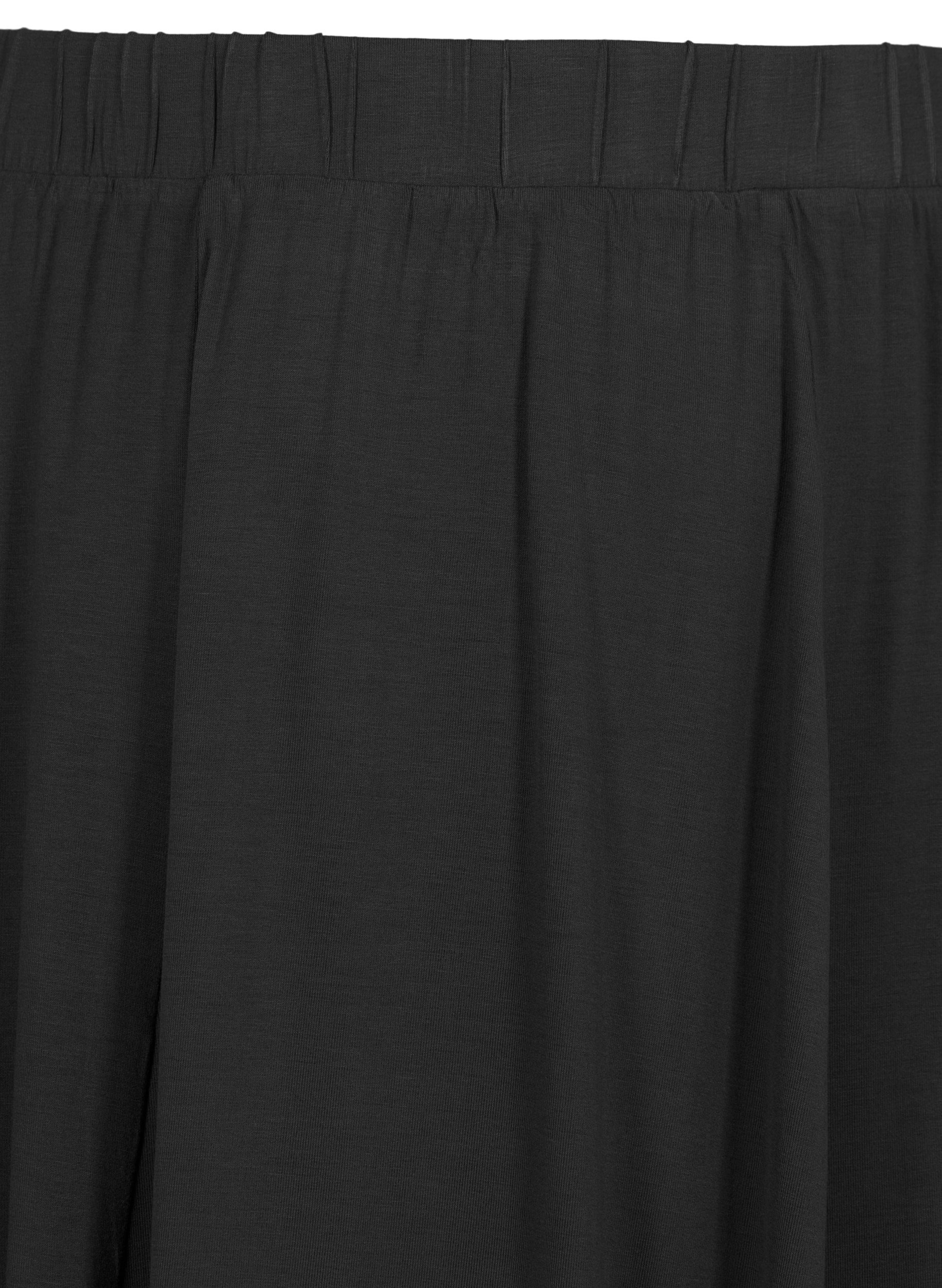 Løs nederdel i viskose, Black, Packshot image number 2