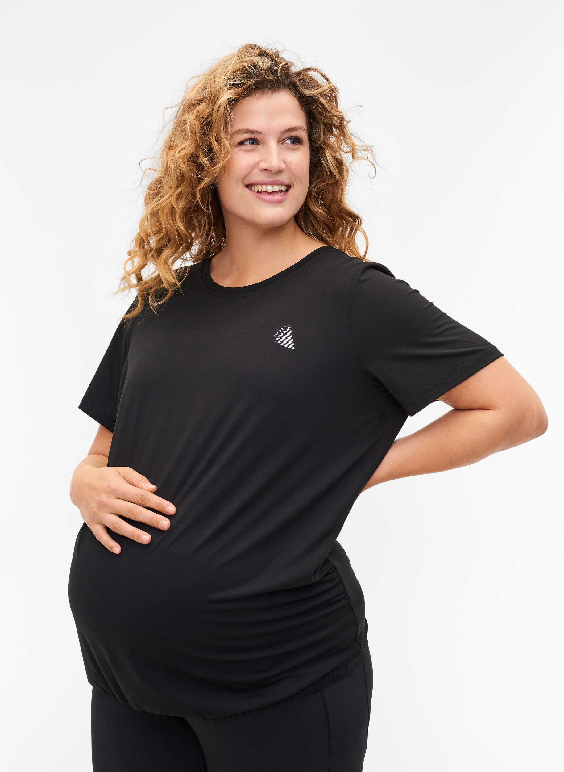 Graviditets trænings t-shirt, Black, Model image number 0