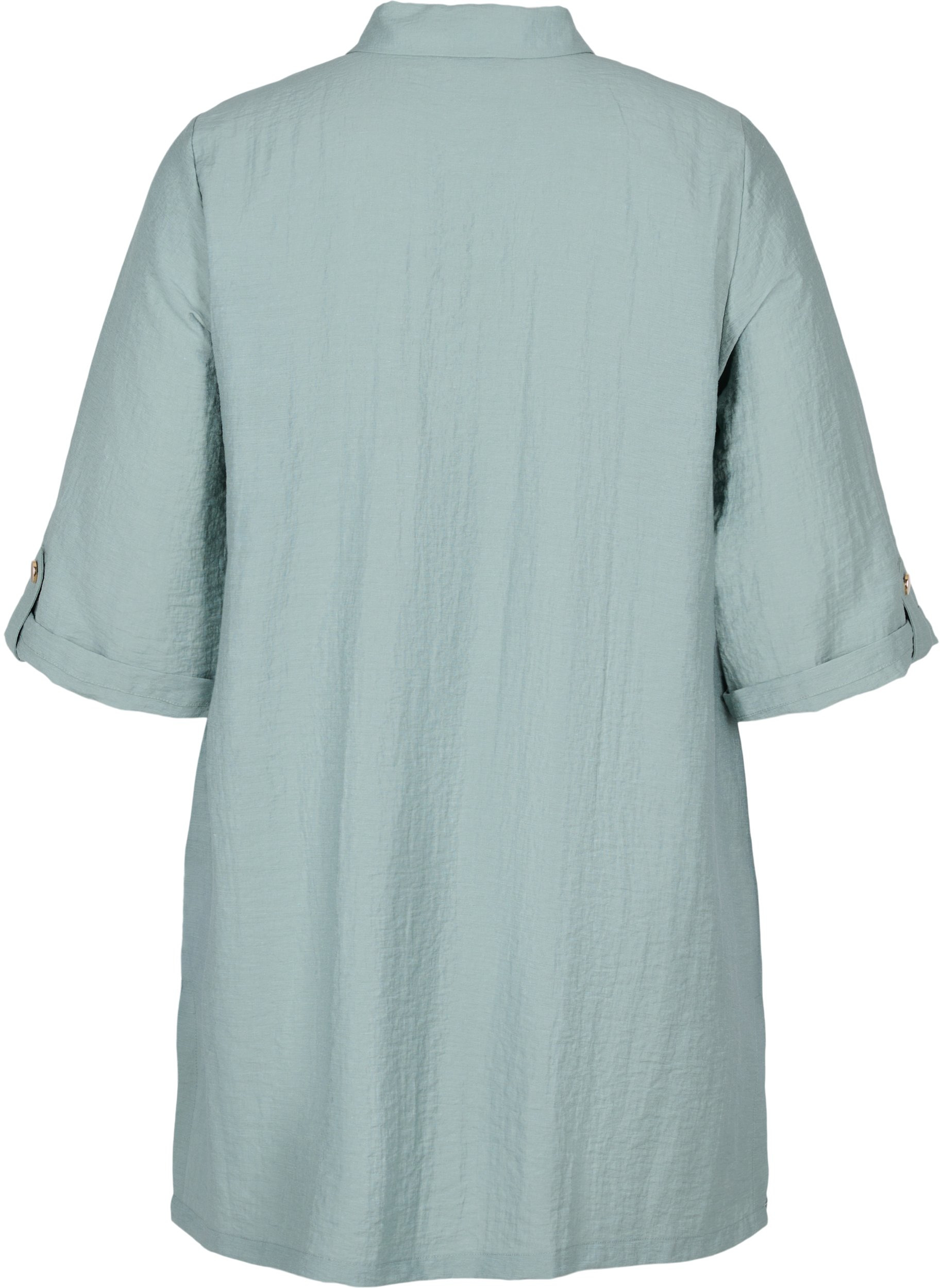 Lang skjorte med 3/4 ærmer, Thyme, Packshot image number 1