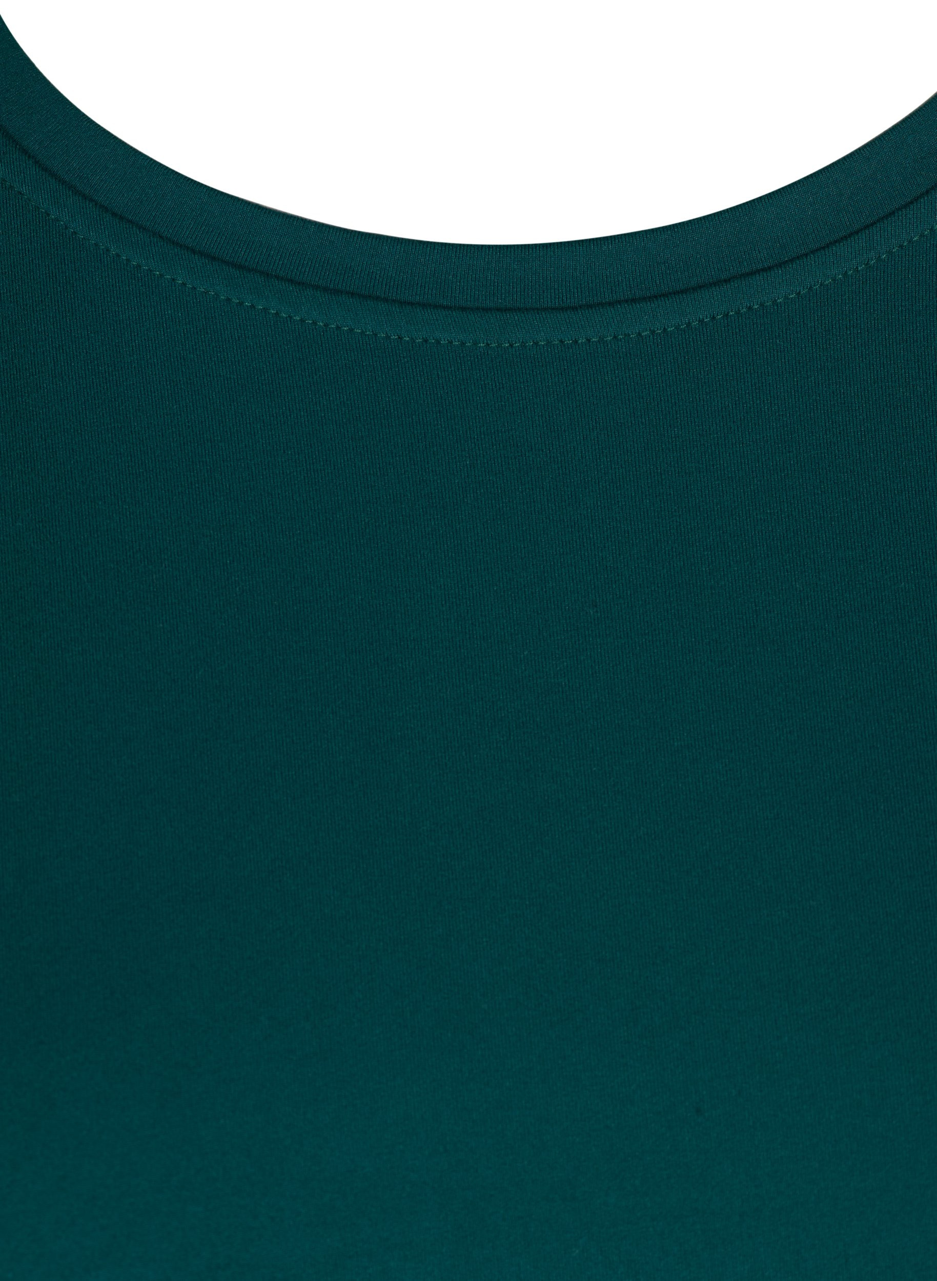 Ensfarvet trænings t-shirt, Deep Teal, Packshot image number 2