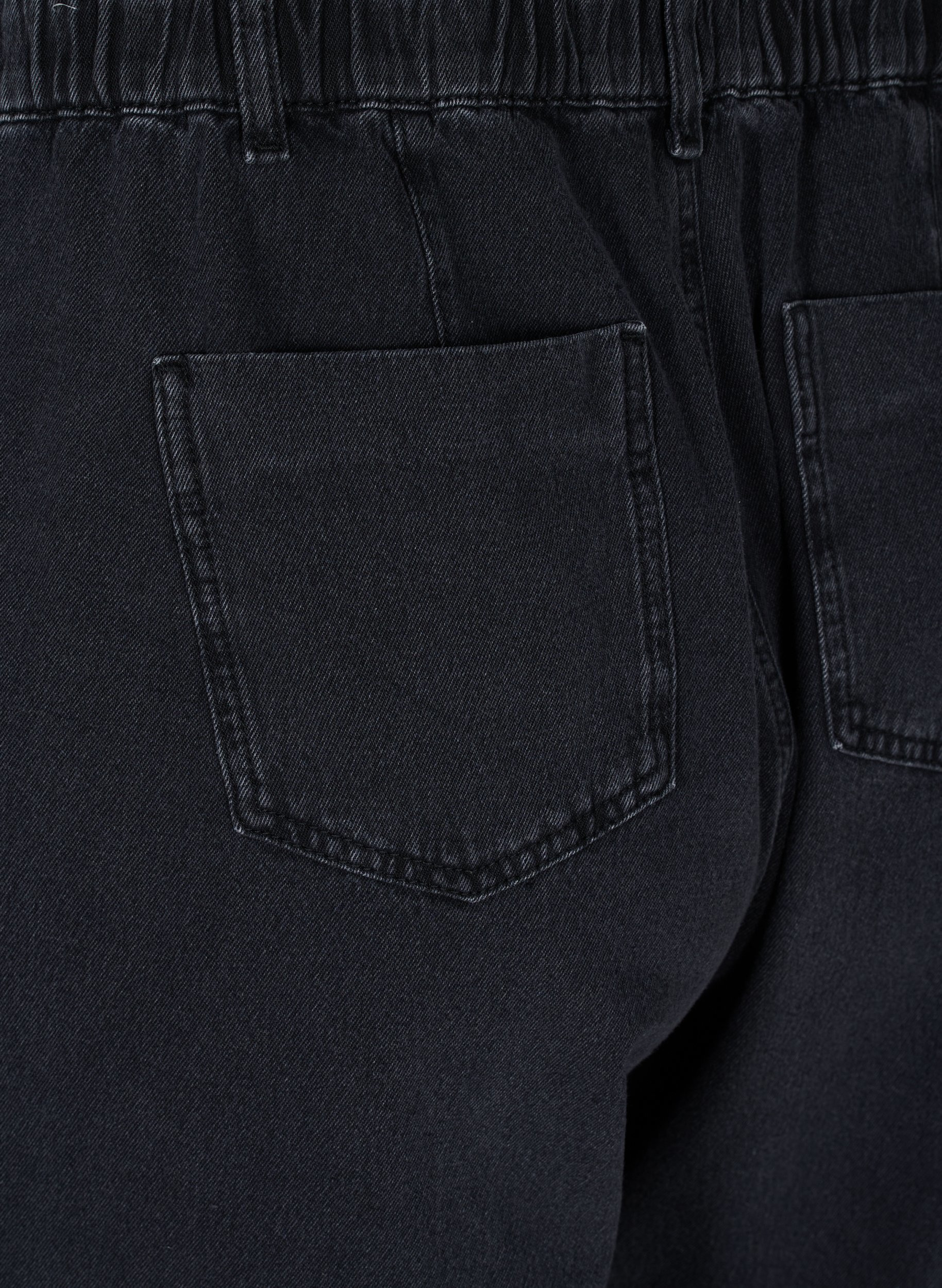 Slouchy fit Saga jeans med høj talje, Grey Denim, Packshot image number 3