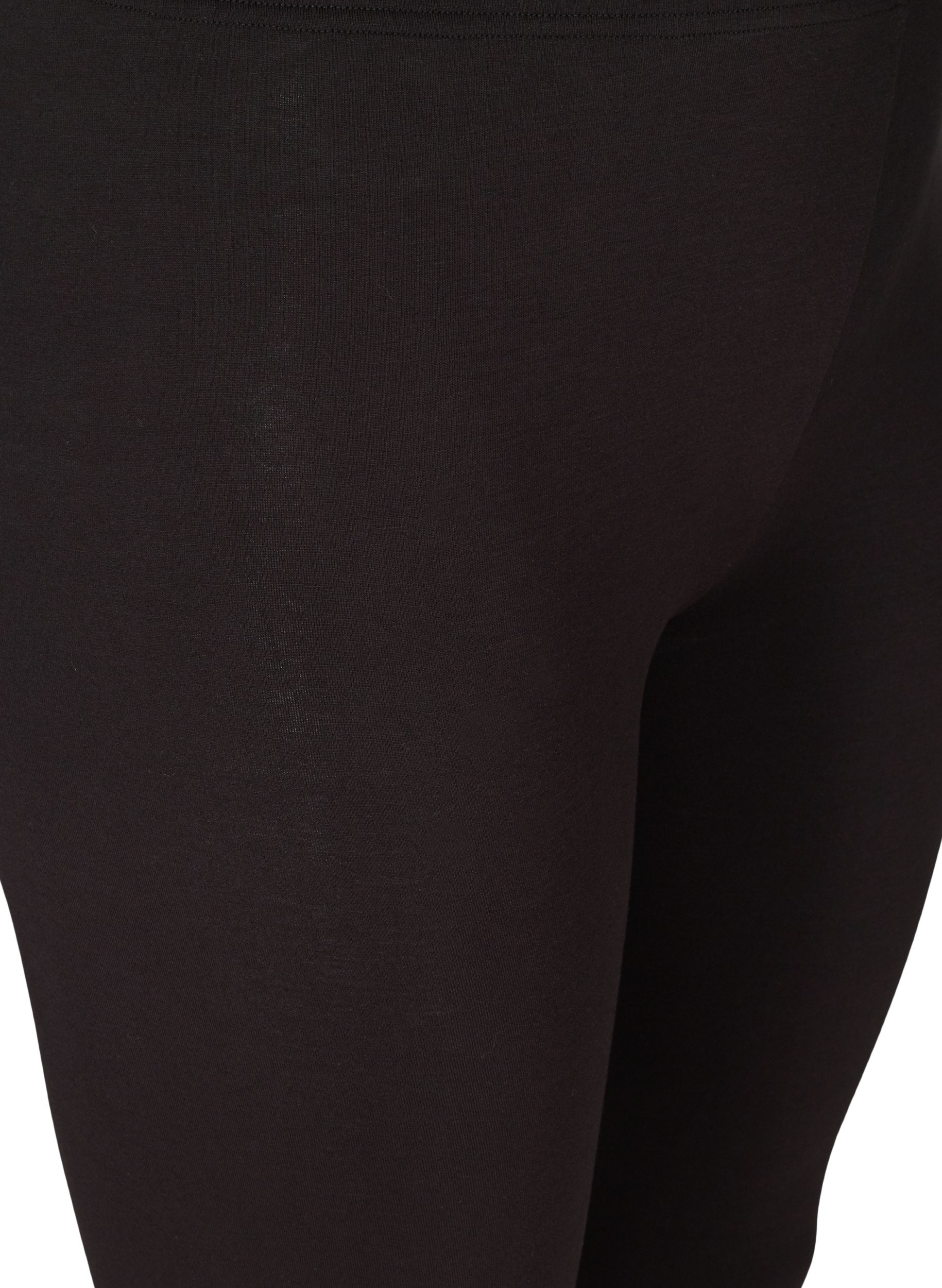 Basis 3/4 leggings med rynkedetalje , Black, Packshot image number 2