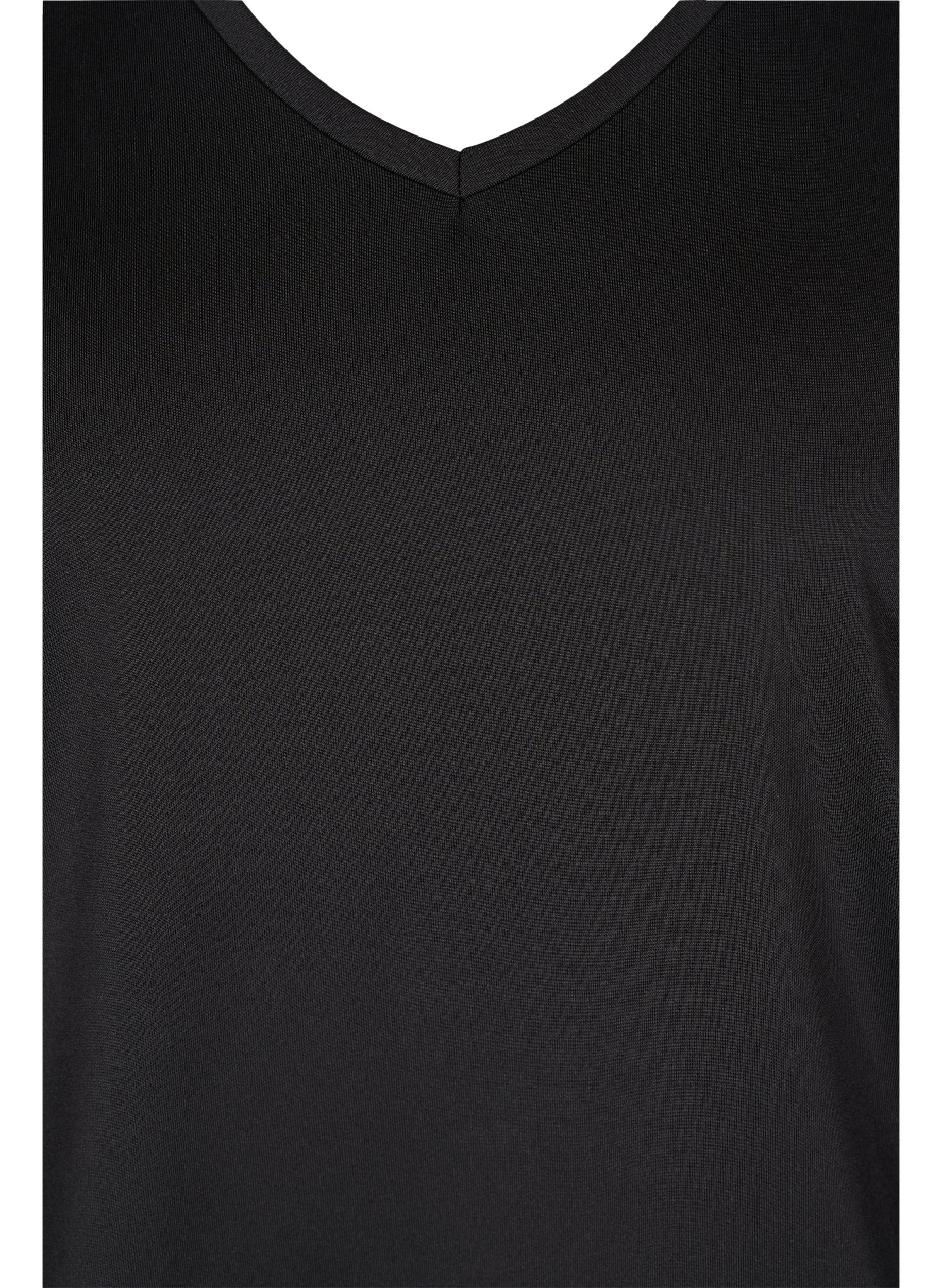 Træningstop med elastikkant i bunden, Black, Packshot image number 2