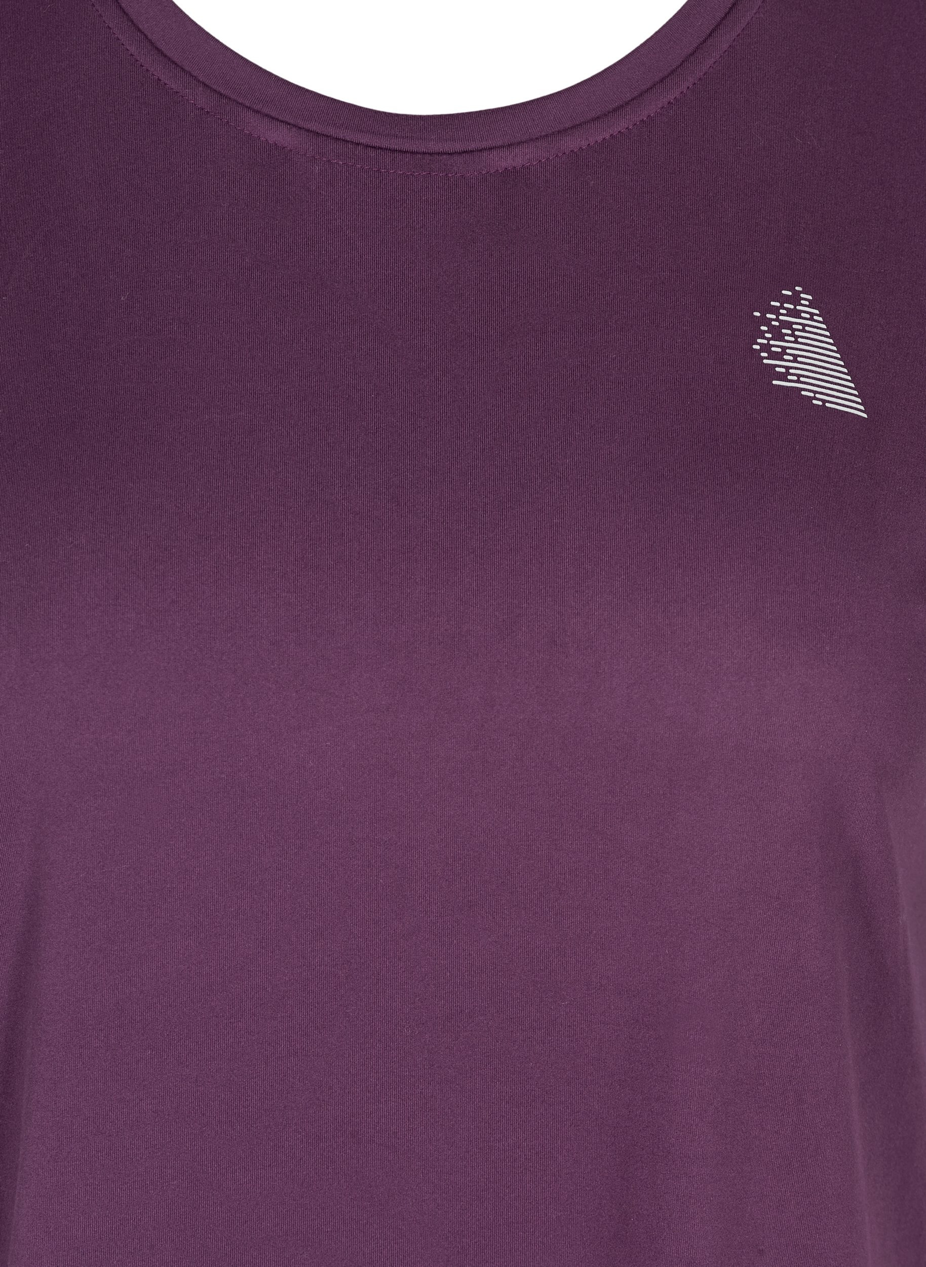 Ensfarvet trænings t-shirt, Blackberry Wine, Packshot image number 2