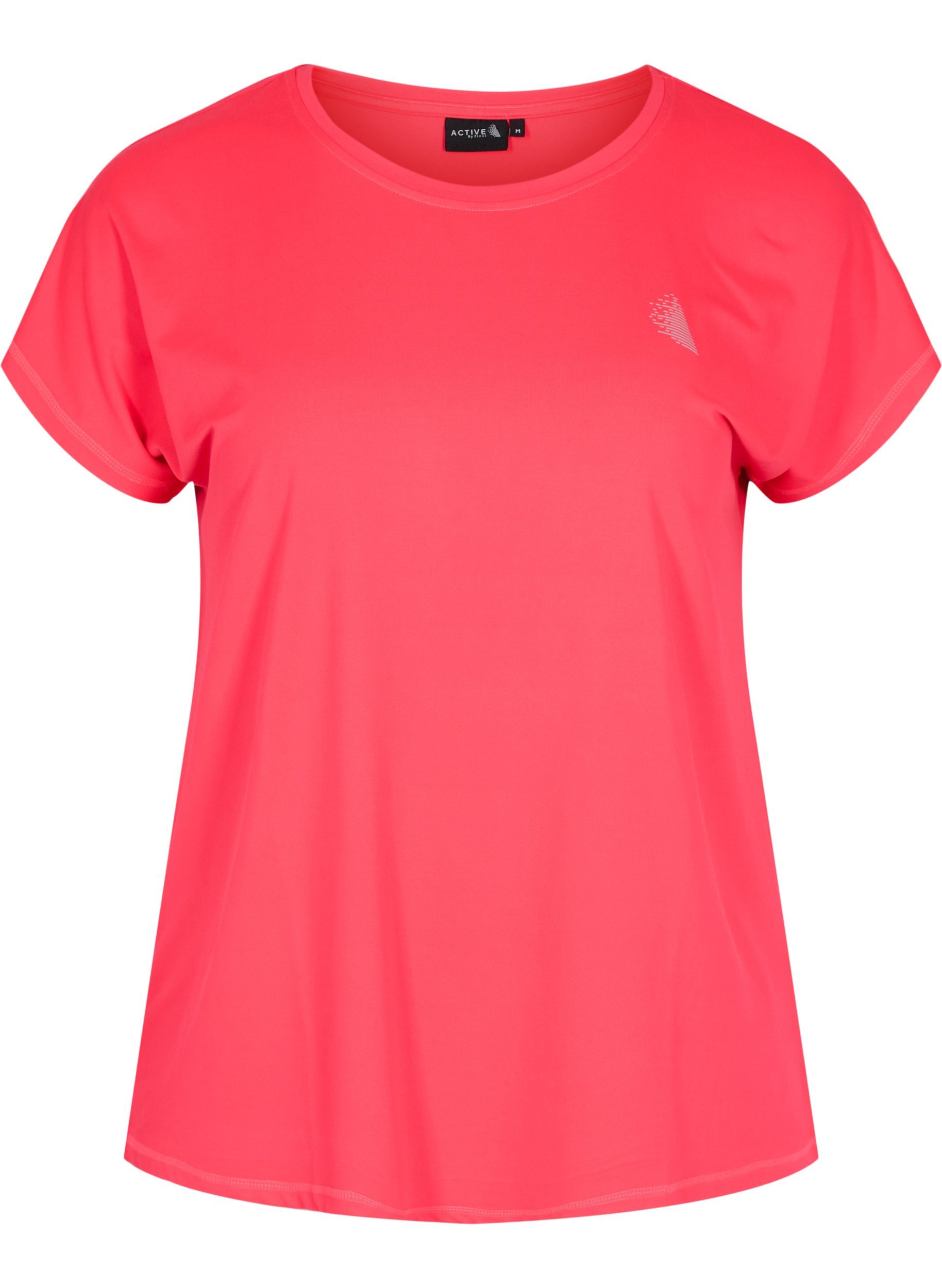 Ensfarvet trænings t-shirt, Diva Pink