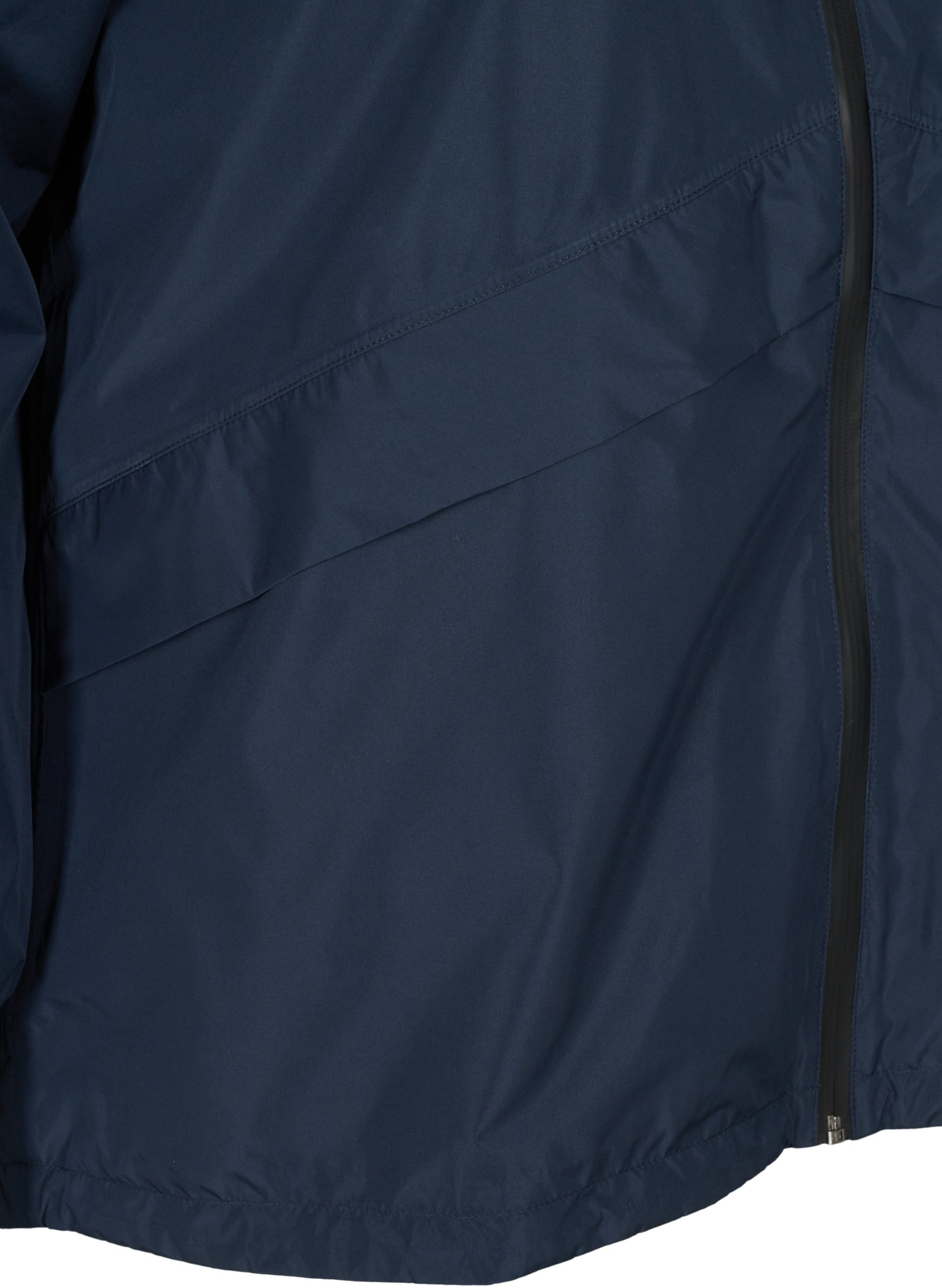 Regnjakke med justerbar bund og hætte, Navy Blazer, Packshot image number 3