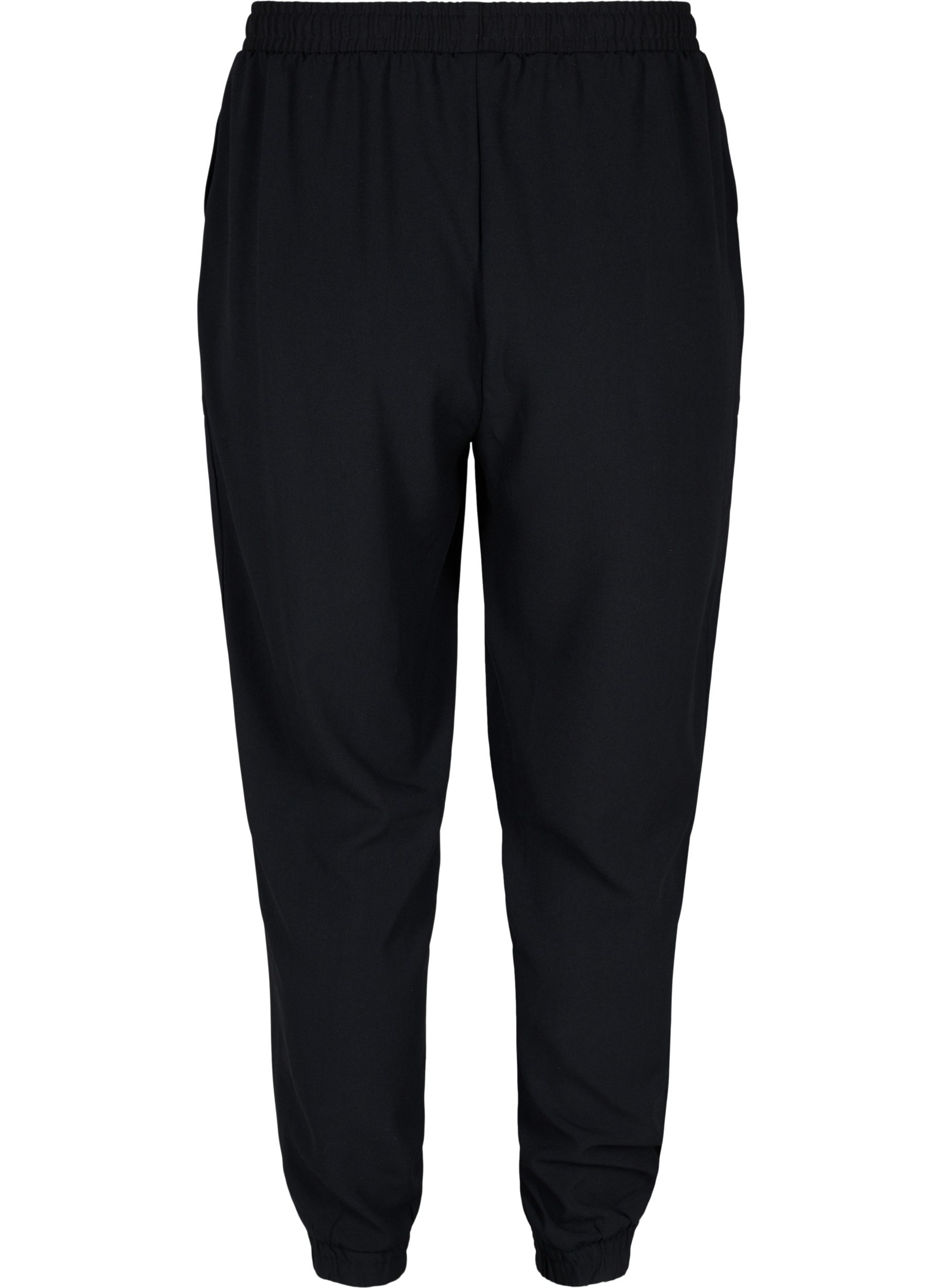 Bukser med lommer og elastikkant , Black, Packshot image number 1