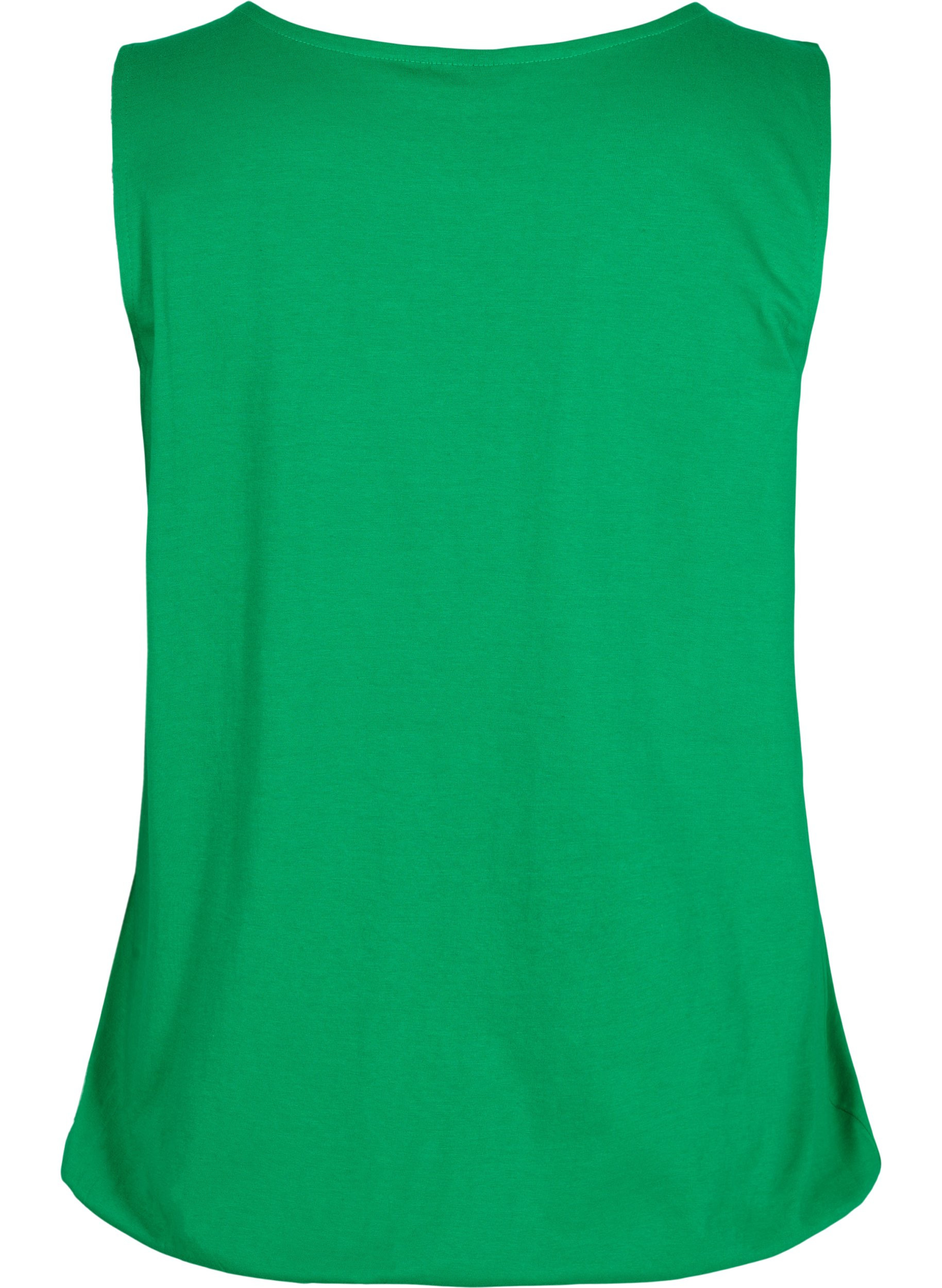 Bomulds top med elastik i bunden, Jolly Green, Packshot image number 1