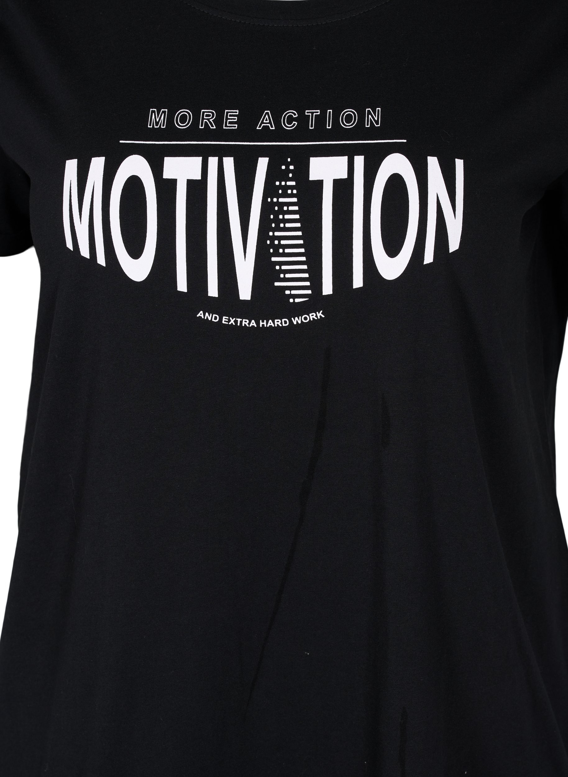 Trænings t-shirt med print, Black More Action, Packshot image number 2