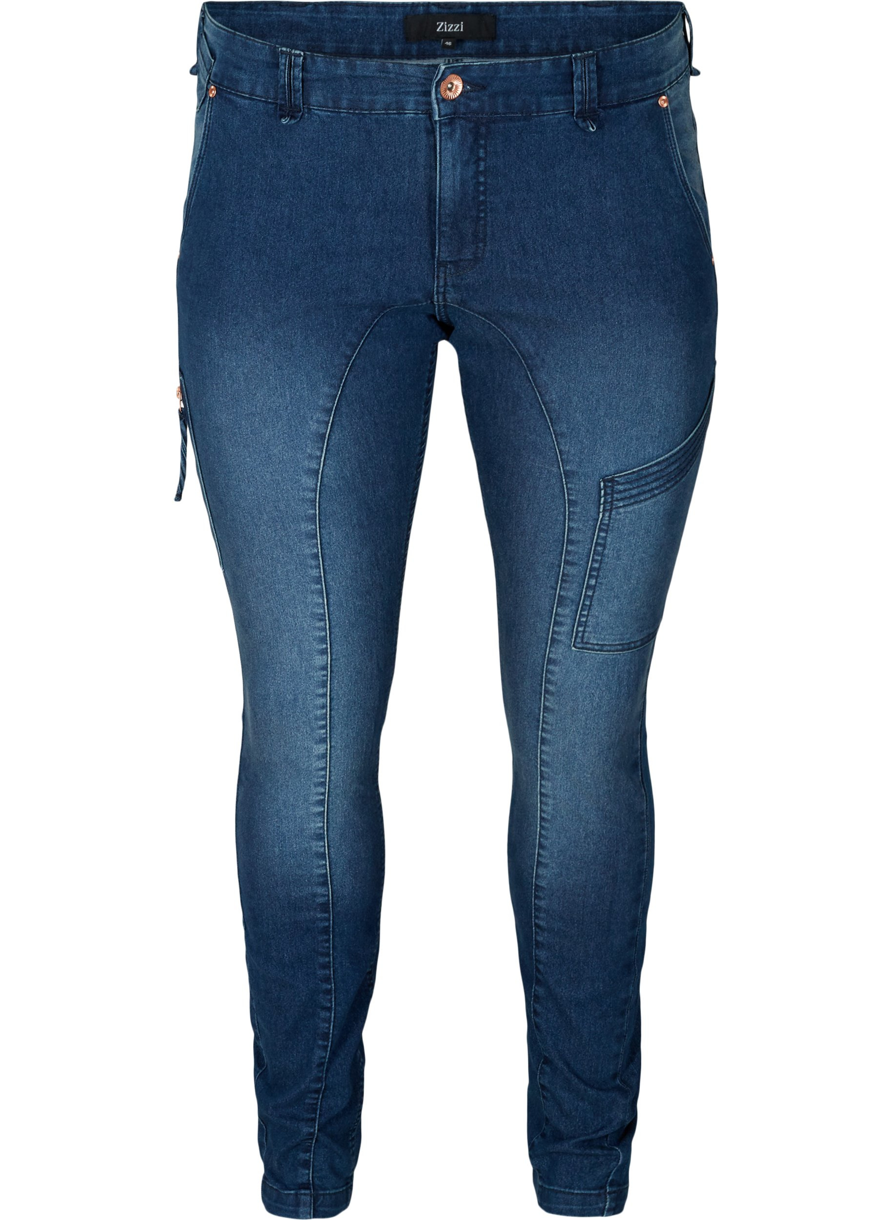 Ekstra slim fit Sanna jeans, Dark blue denim, Packshot image number 0