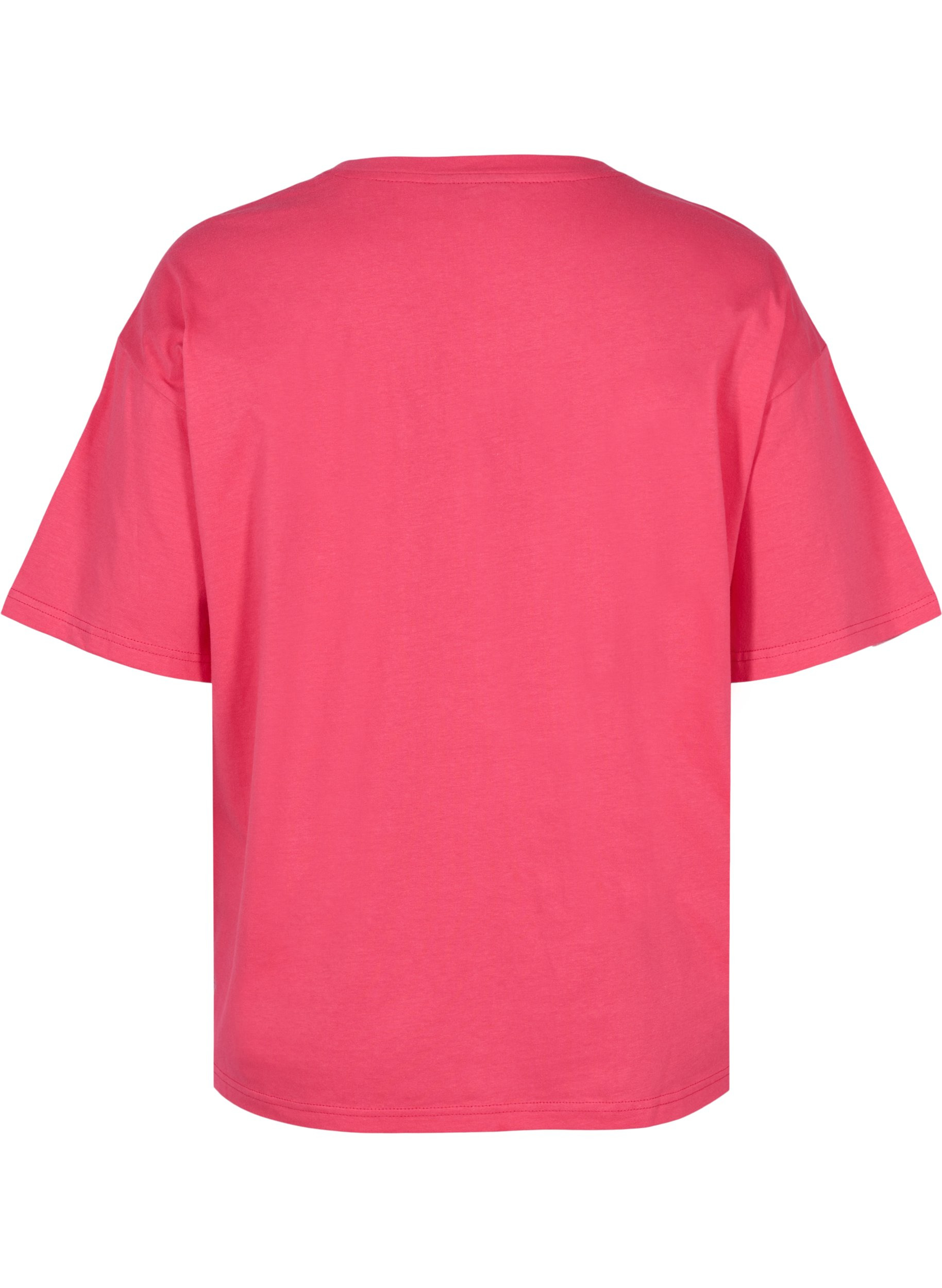 Trænings t-shirt i bomuld, Azalea, Packshot image number 1