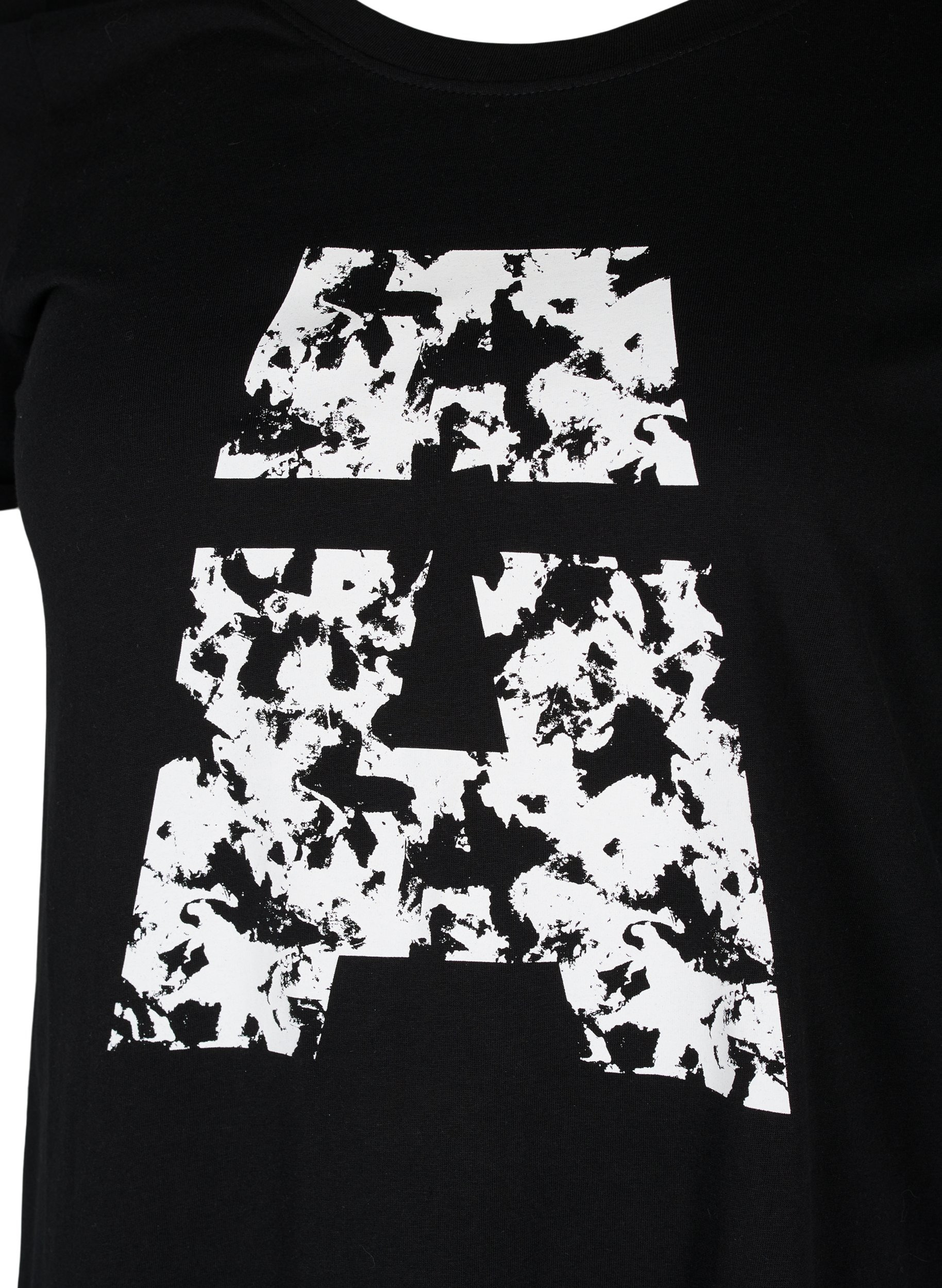 Trænings t-shirt med print, Black Big A, Packshot image number 2