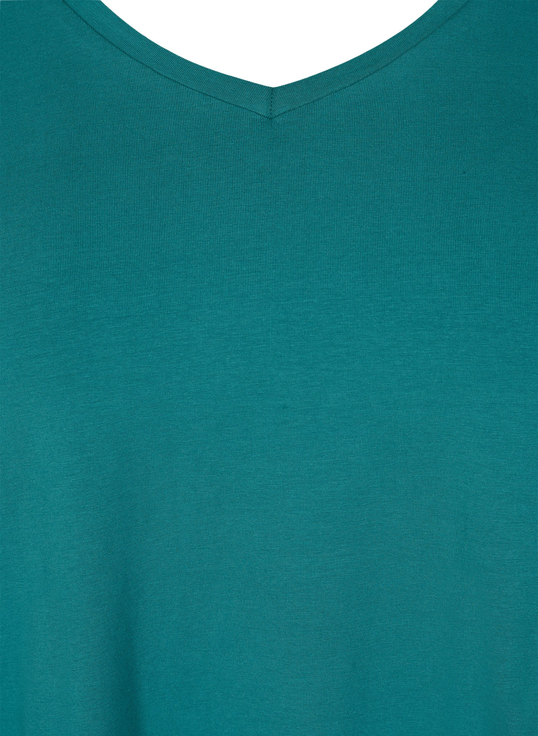Basis t-shirt med v-hals, Pacific, Packshot image number 2
