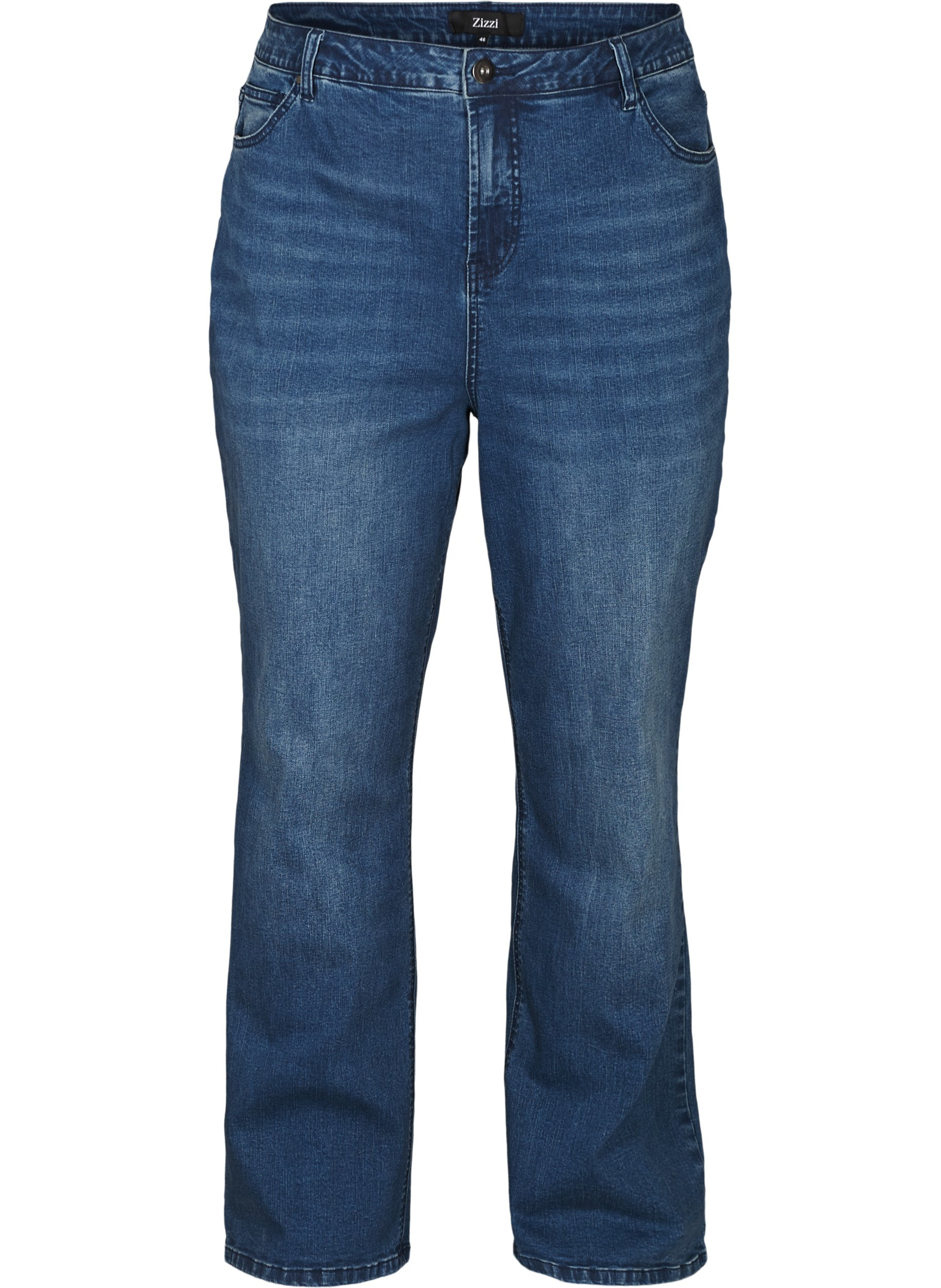 Megan jeans med ekstra høj talje, Blue denim