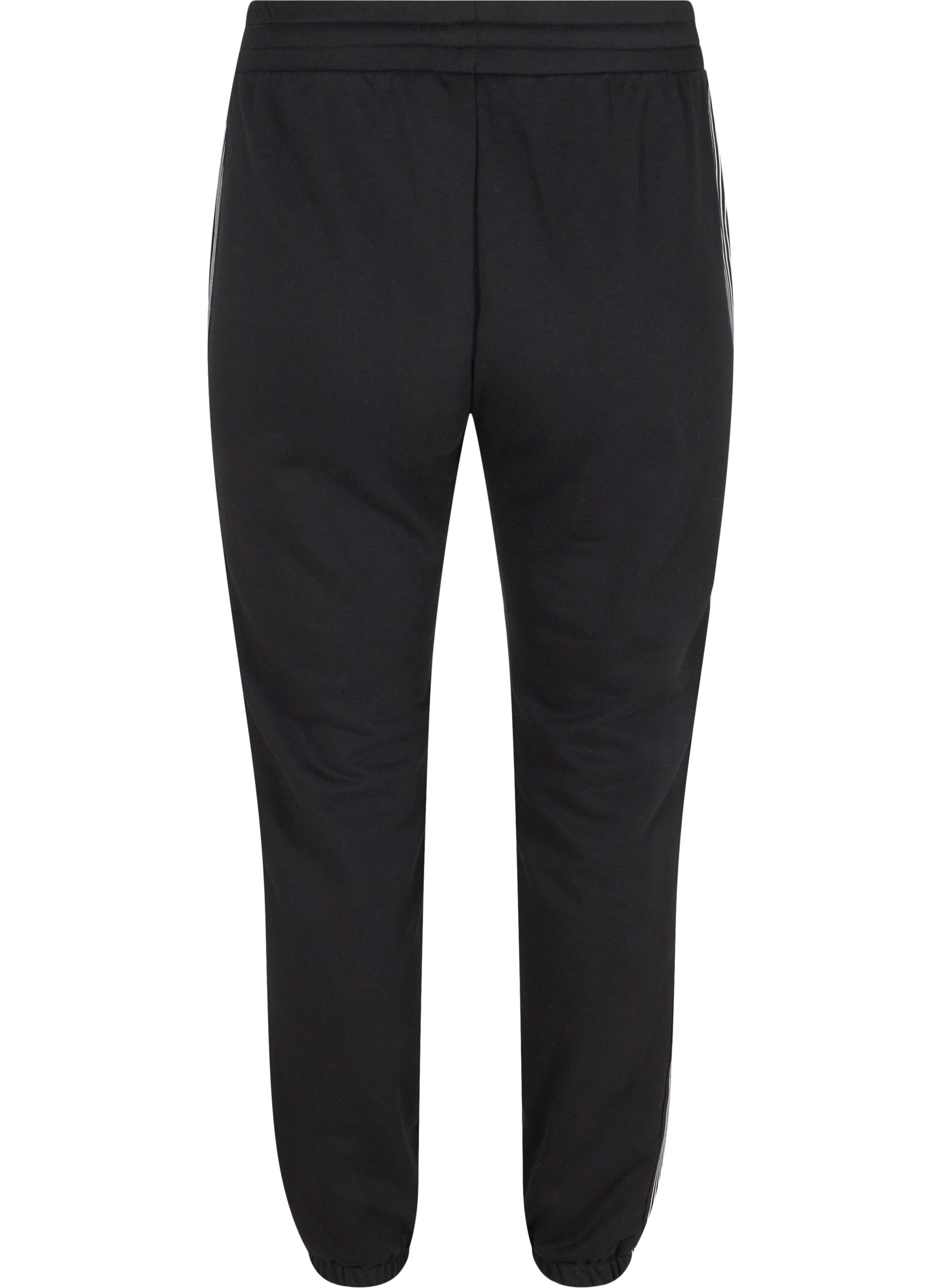 Sweatpants med snøre og lommer, Black, Packshot image number 1