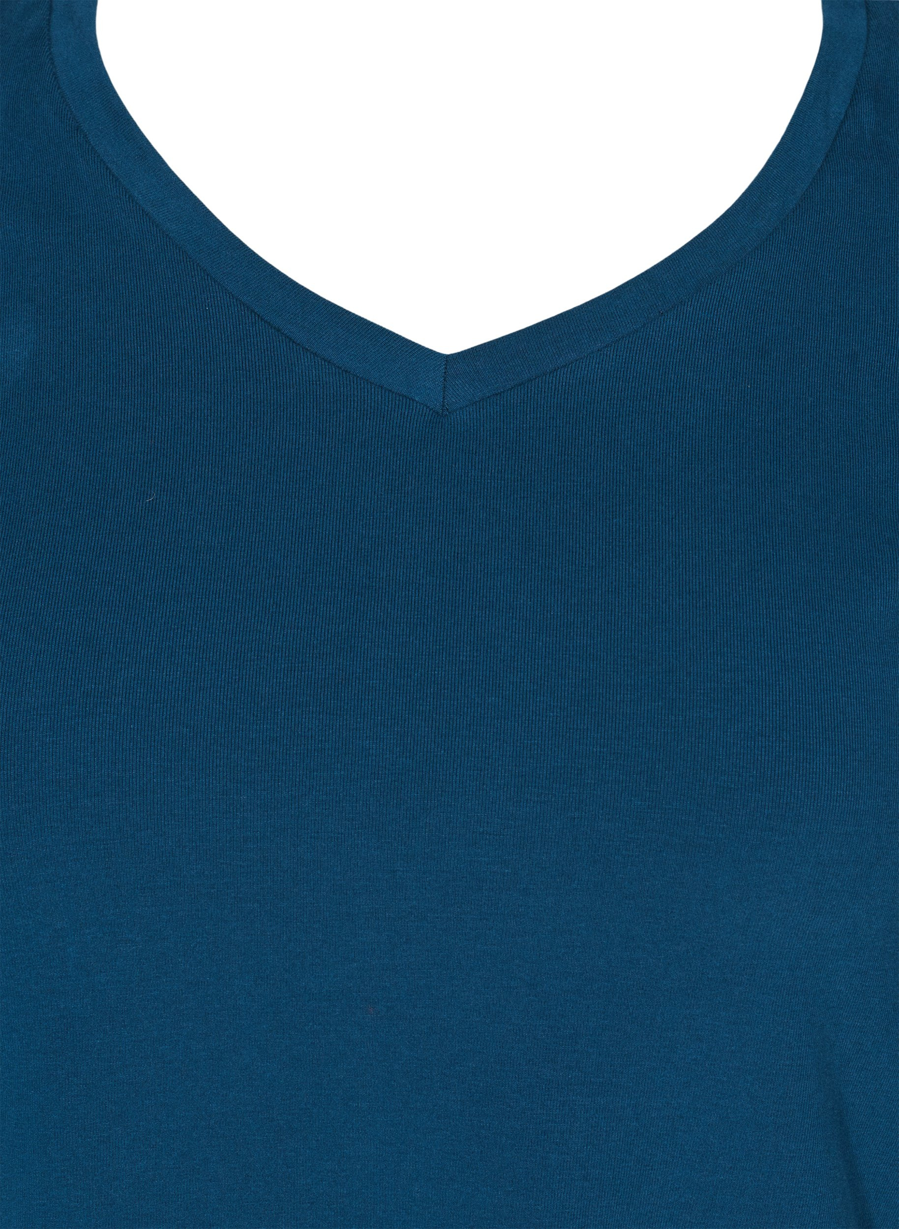 Basis t-shirt med v-hals, Reflecting Pond, Packshot image number 2