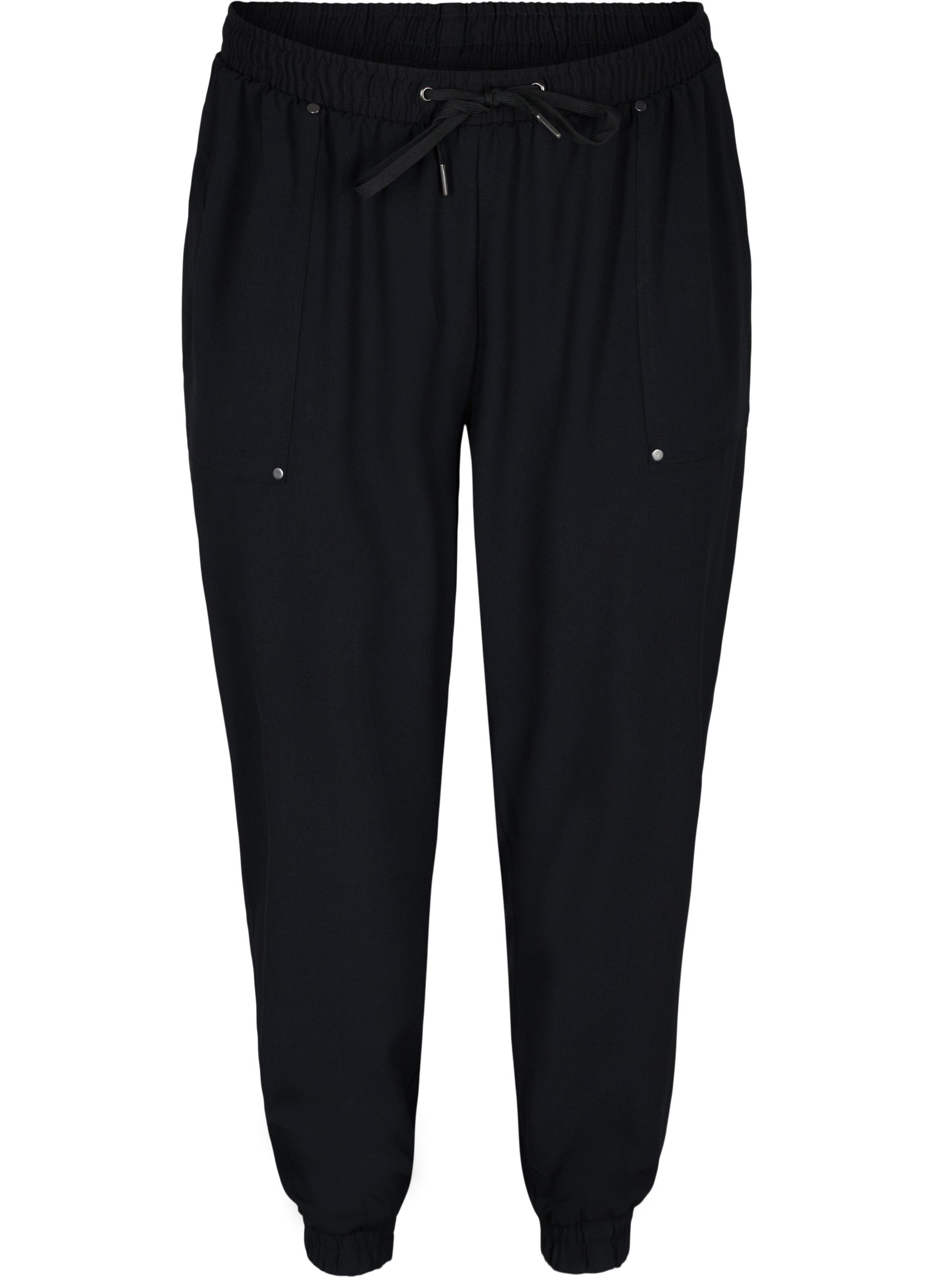 Bukser med lommer og elastikkant , Black
