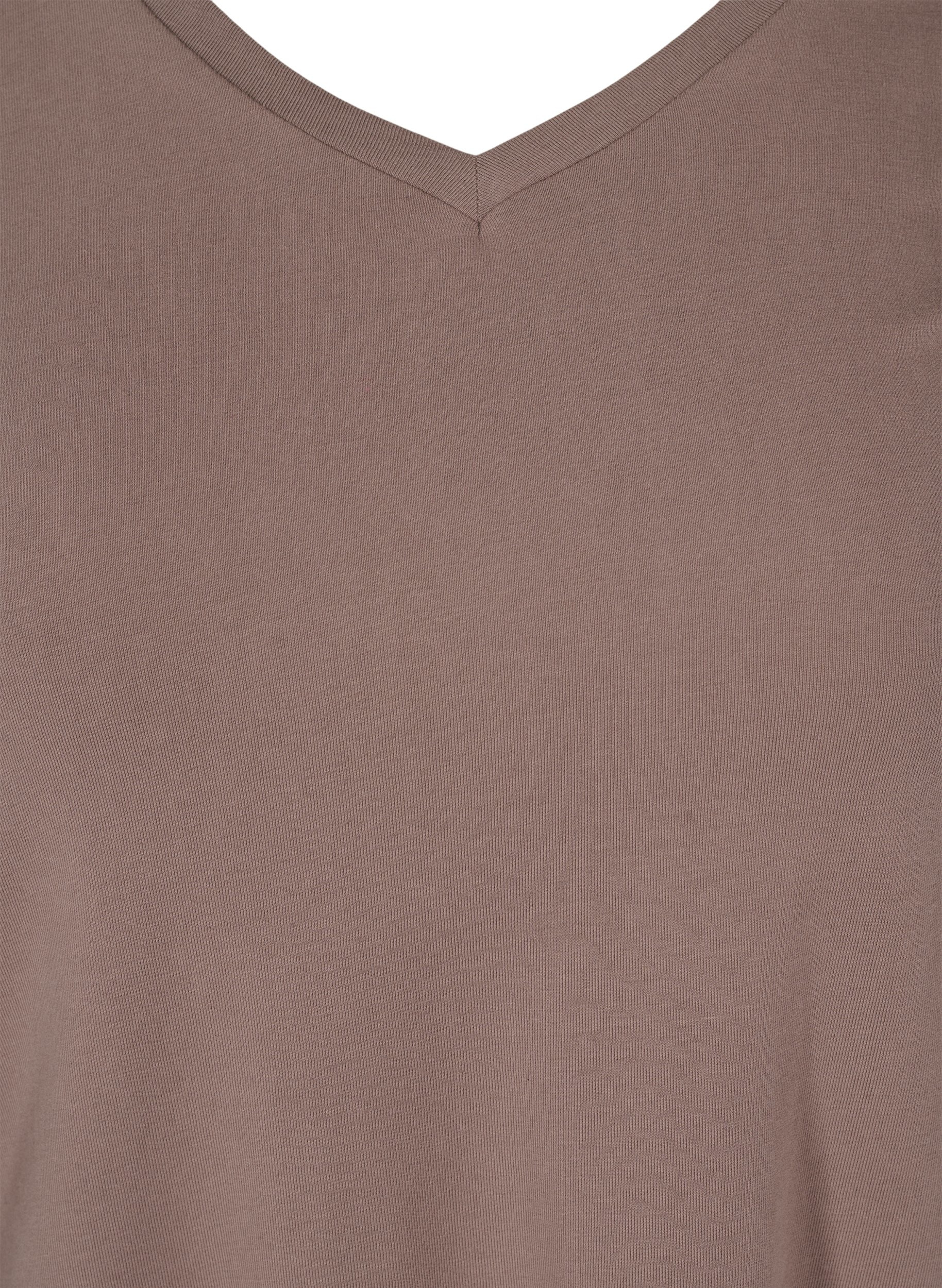 Basis t-shirt med v-hals, Iron, Packshot image number 2