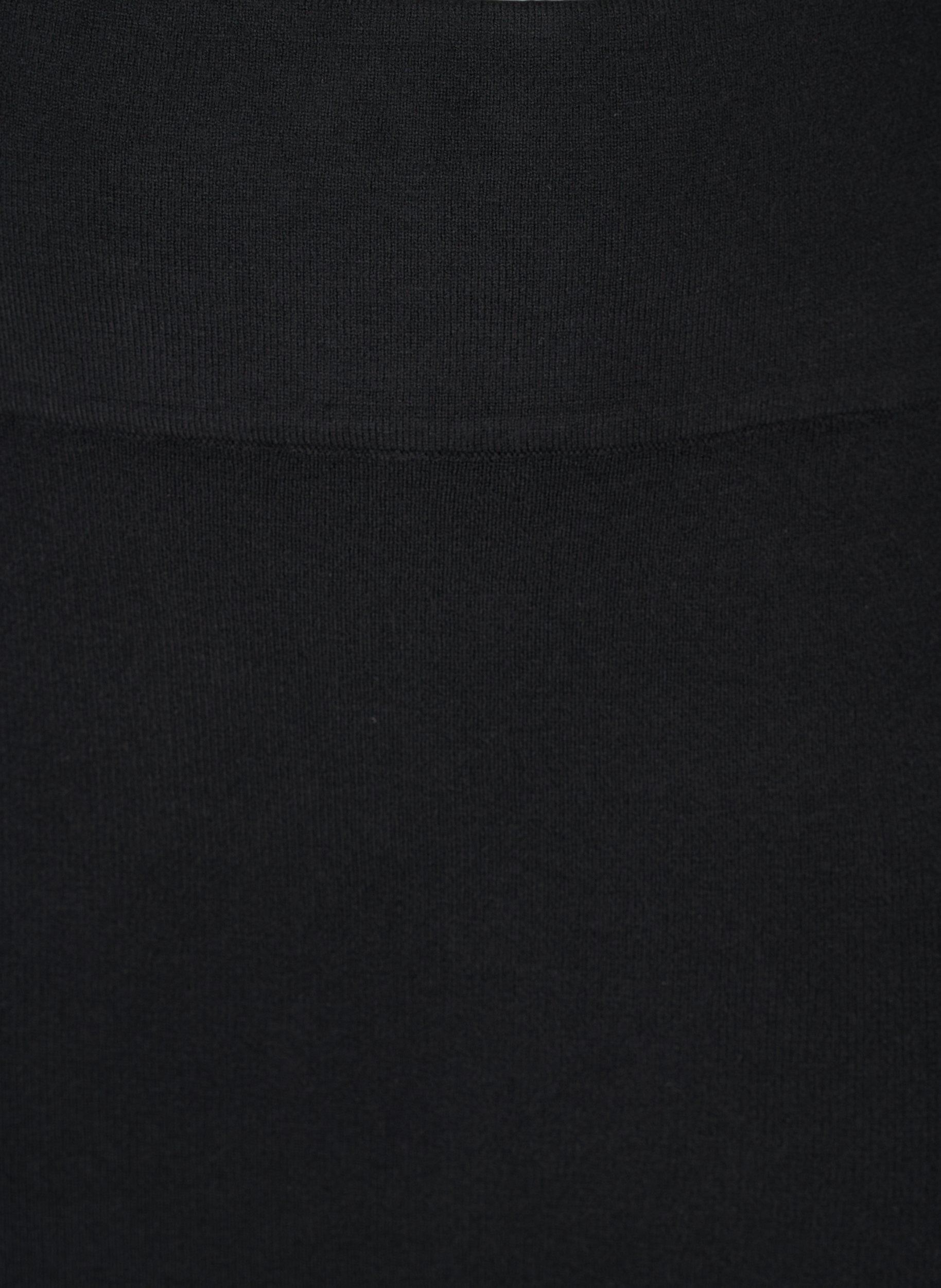 Tætsiddende nederdel i strik , Black, Packshot image number 2