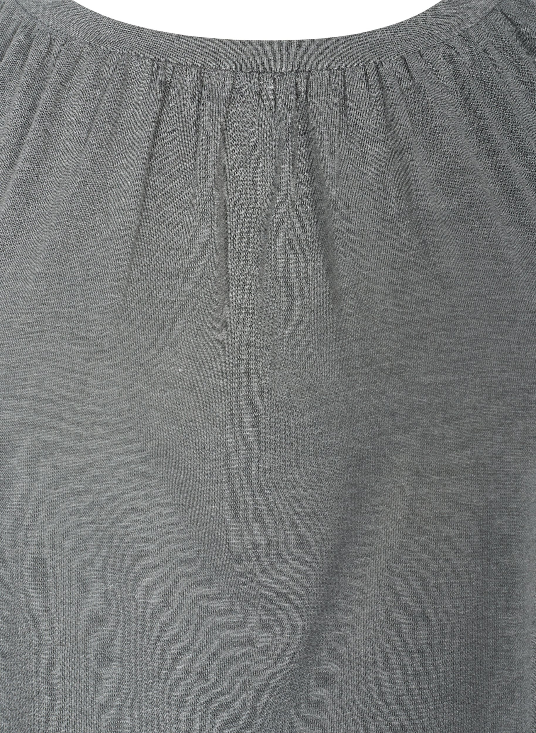 Ensfarvet bluse med 2/4 ærmer, Urban Chic Mél, Packshot image number 2
