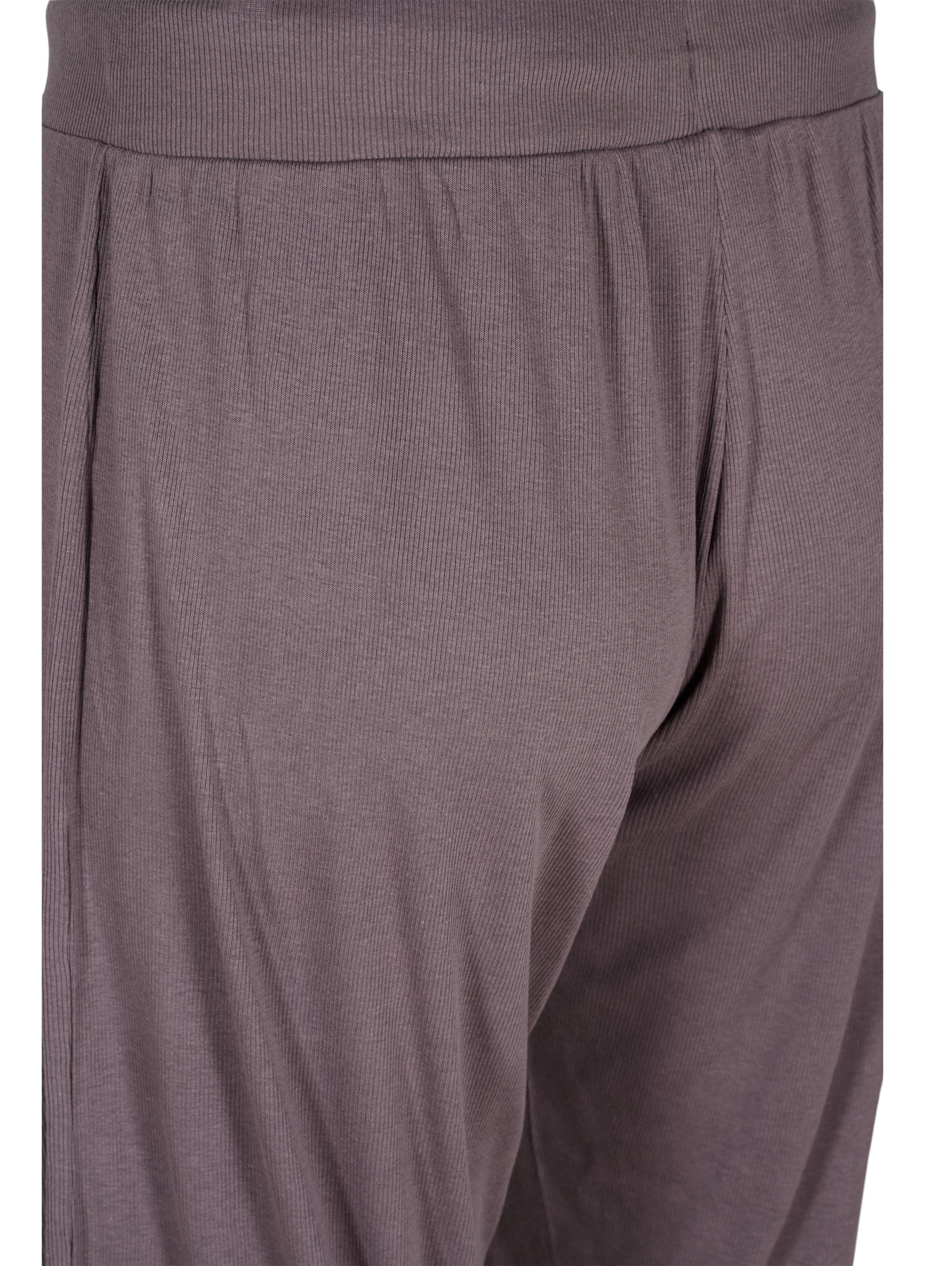 Løse culotte bukser i ribkvalitet, Sparrow, Packshot image number 3