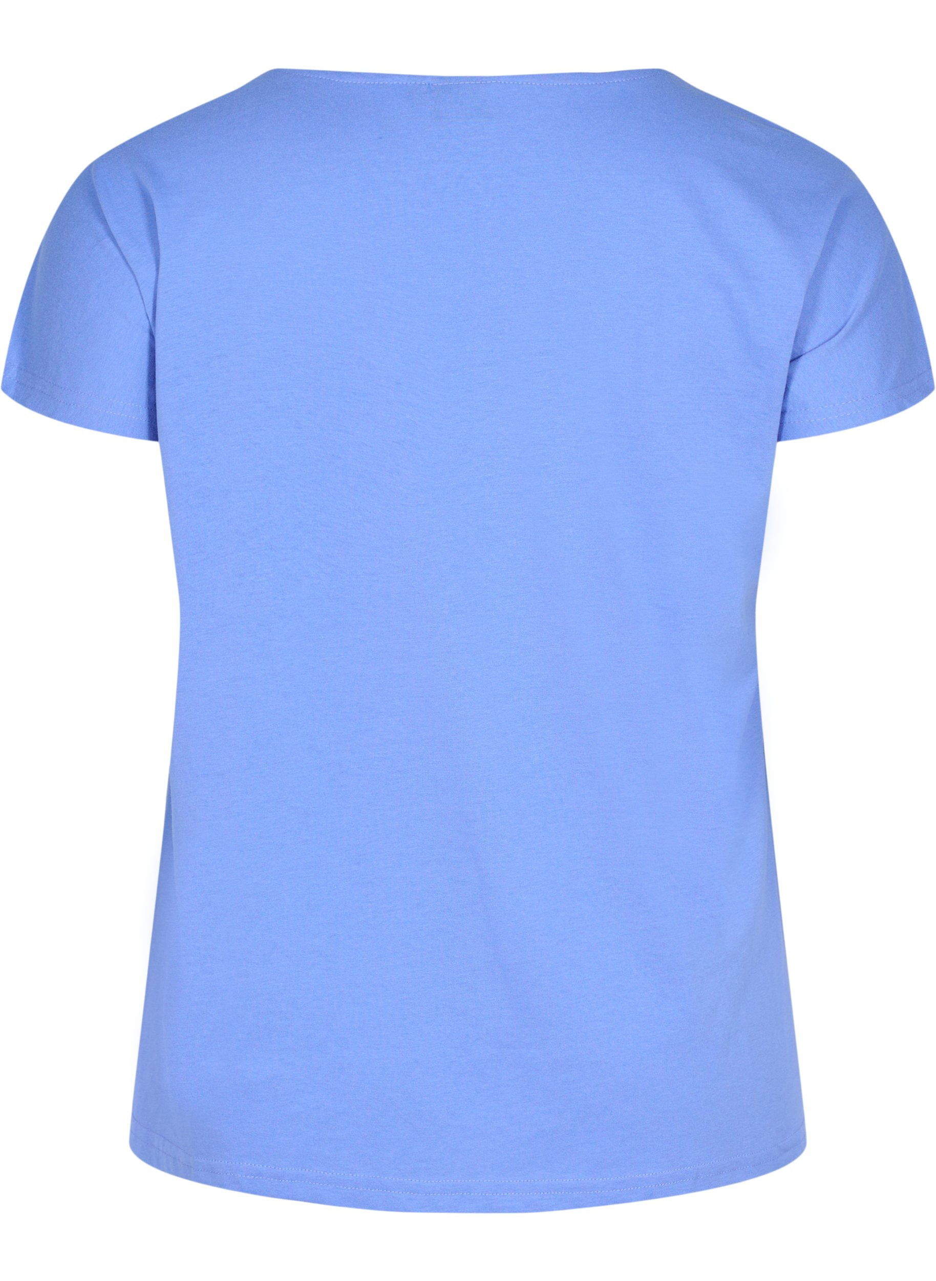 T-shirt i bomuldsmix, Ultramarine, Packshot image number 1