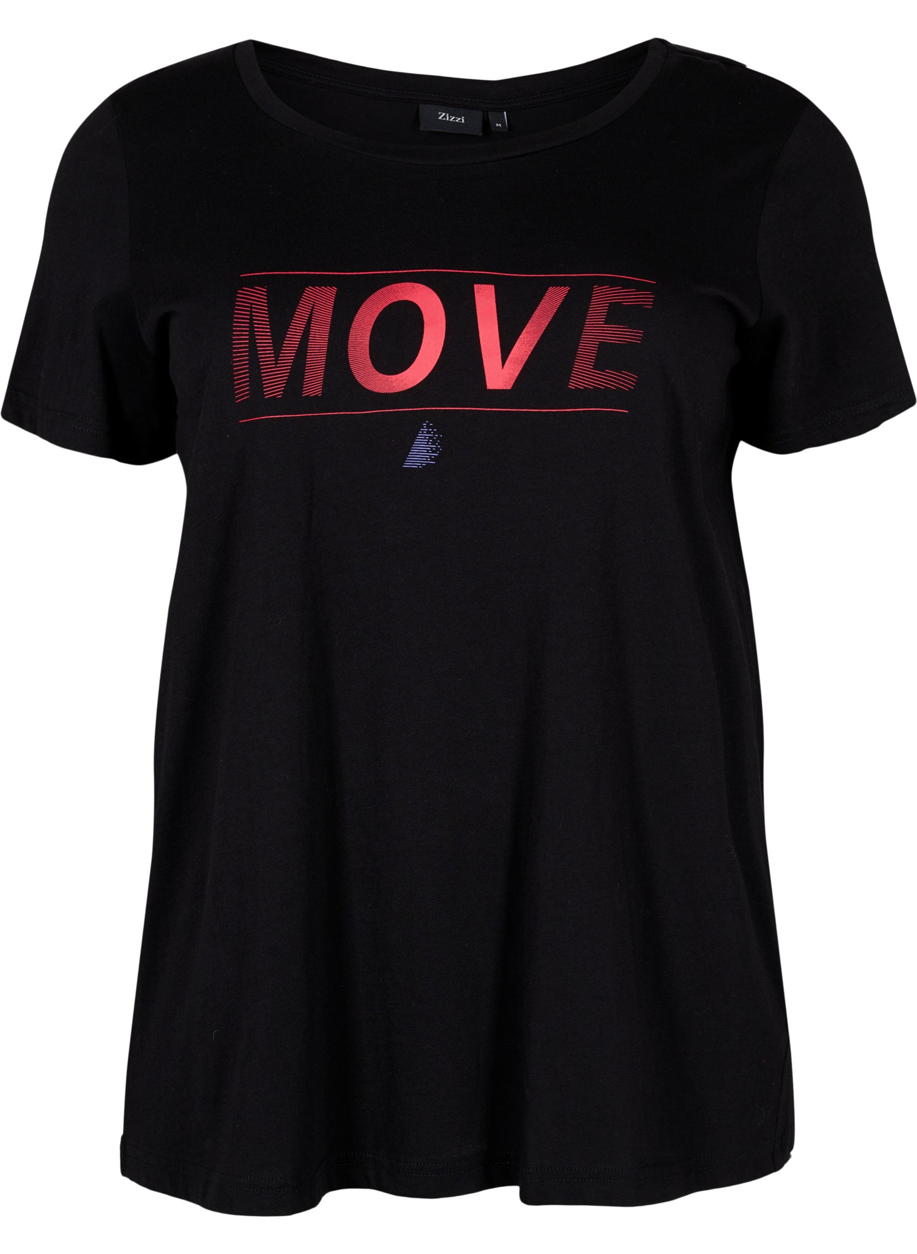 Trænings t-shirt med print, Black w. Stripe Move, Packshot image number 0
