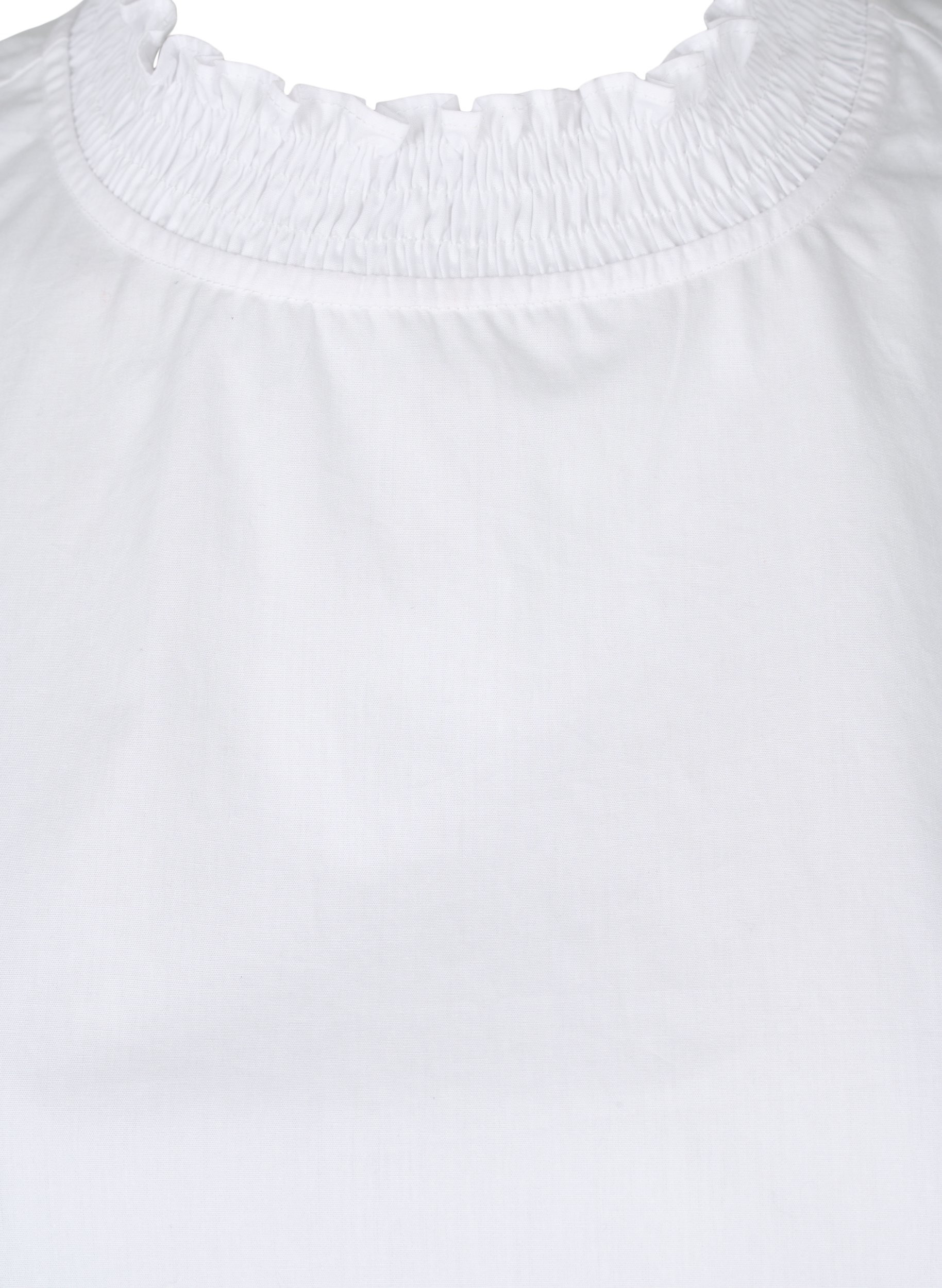 Skjortekrave med smock, Bright White, Packshot image number 2