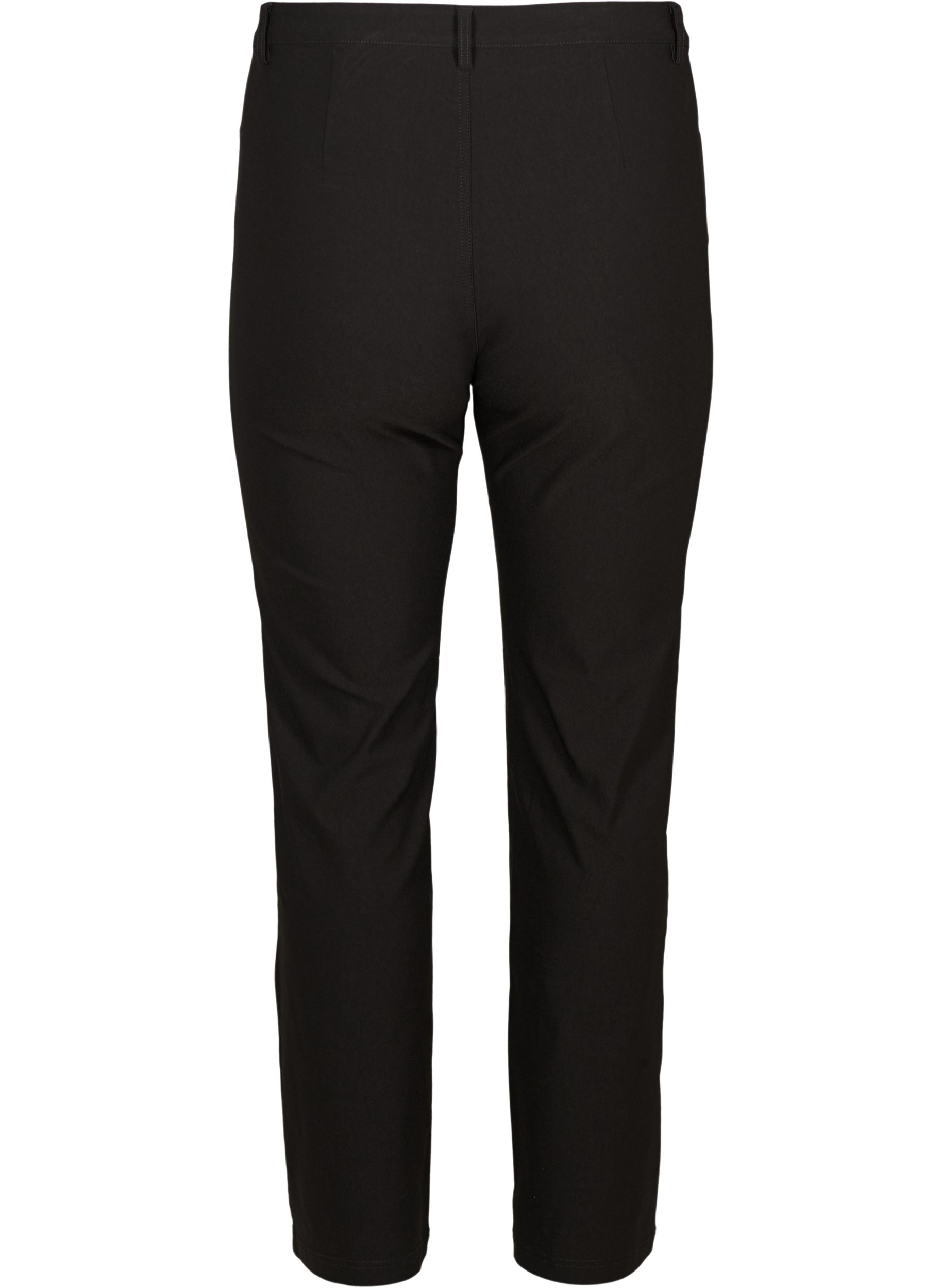Regular fit bukser med høj talje, Black, Packshot image number 1