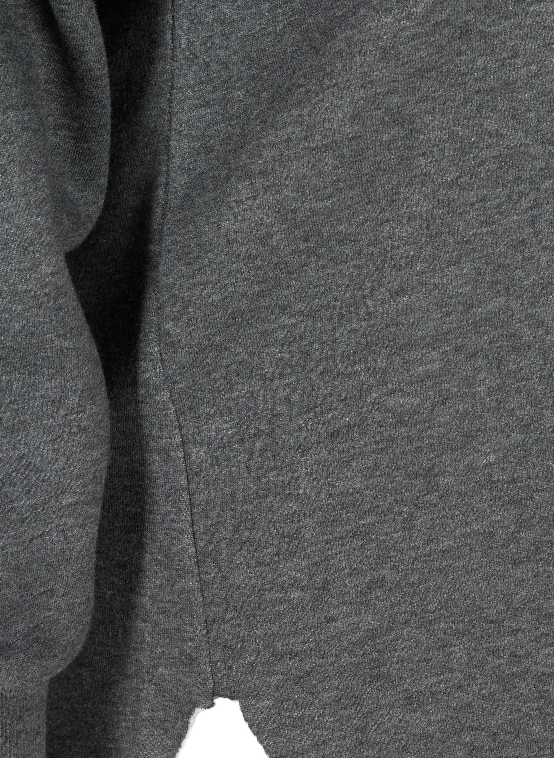 Sweatshirt med hætte og slids, Dark Grey Melange, Packshot image number 3
