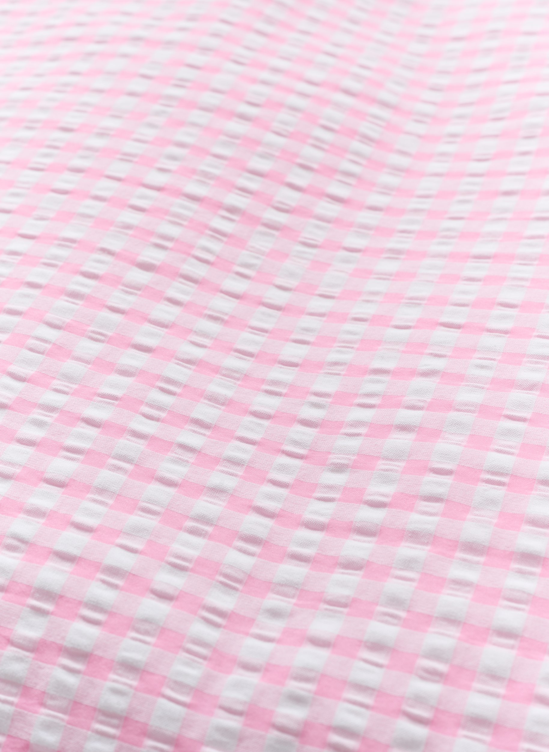 Ternet sengesæt i bomuld, Rose/White Check, Packshot image number 3