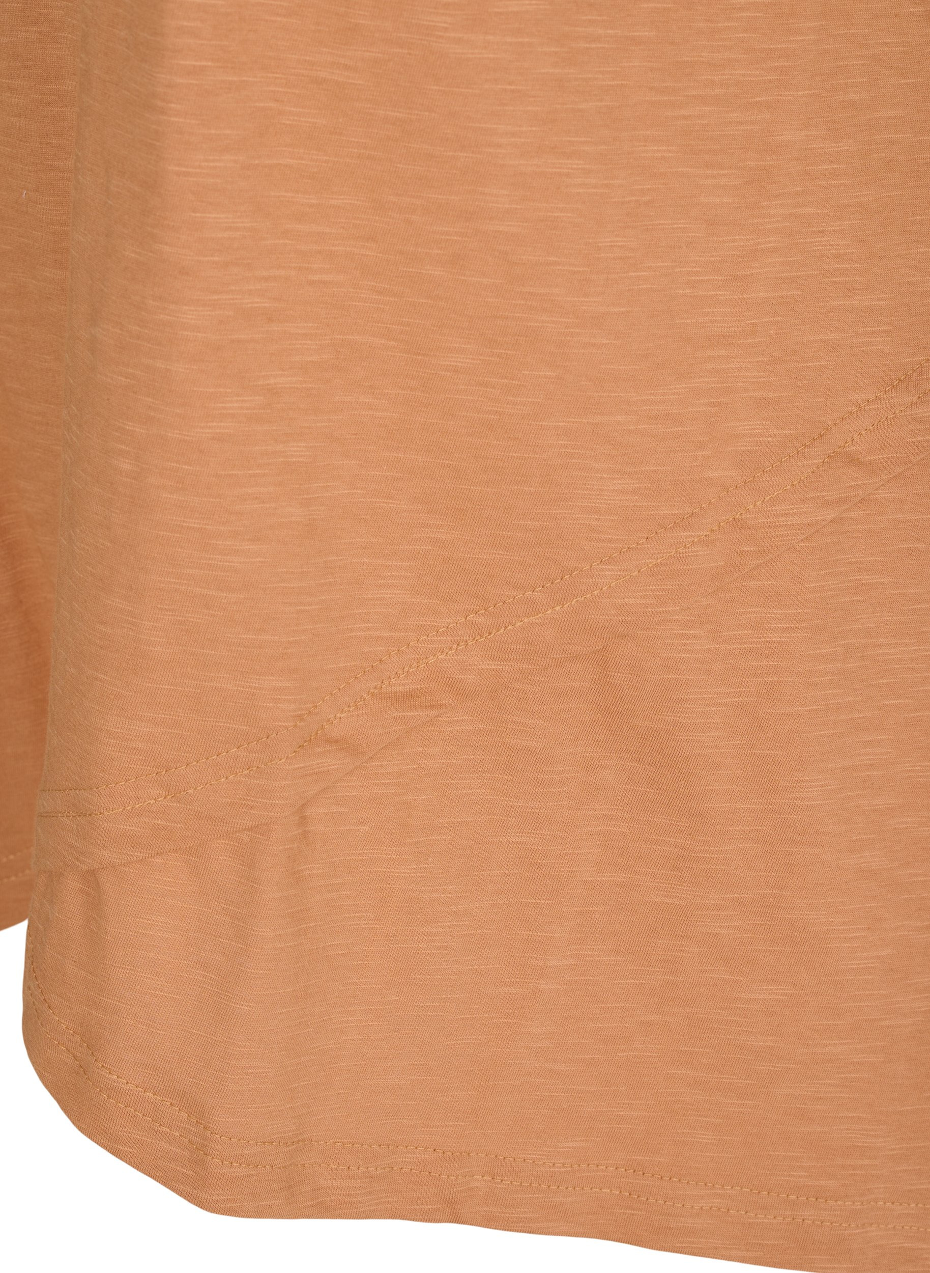 Bomulds t-shirt med korte ærmer, Pecan Brown, Packshot image number 3