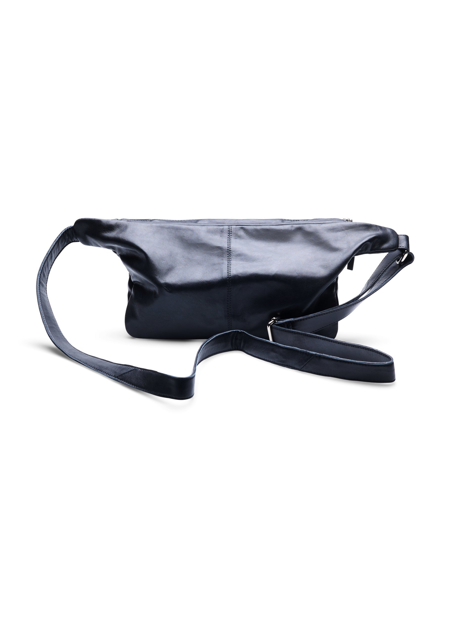 Bæltetaske i læder , Black, Packshot image number 1