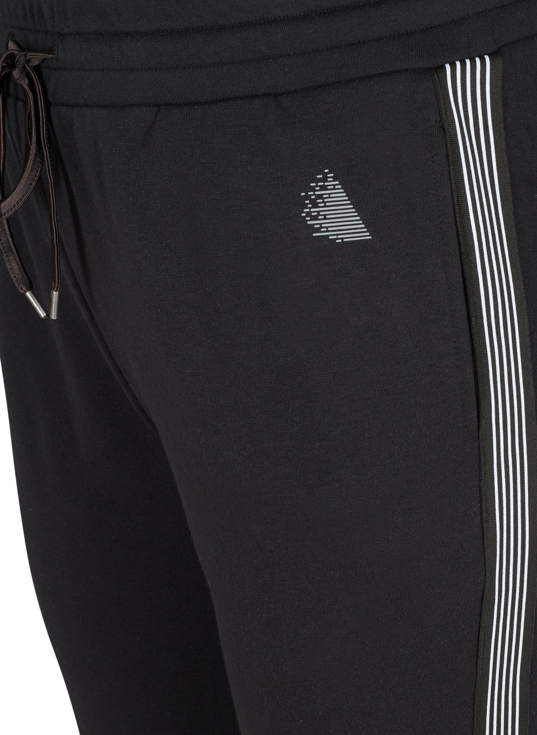Sweatpants med snøre og lommer, Black, Packshot image number 2