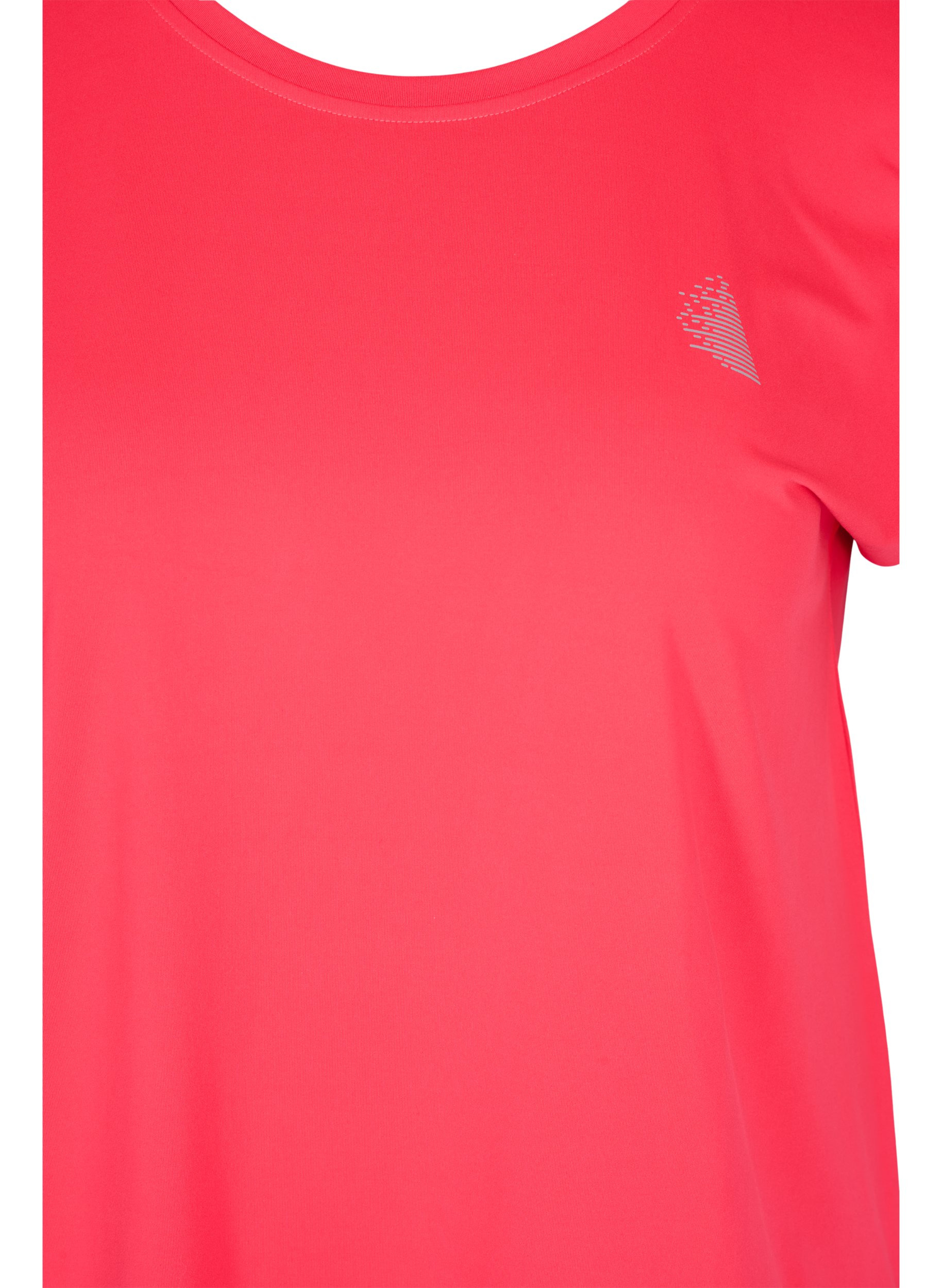 Ensfarvet trænings t-shirt, Diva Pink, Packshot image number 2
