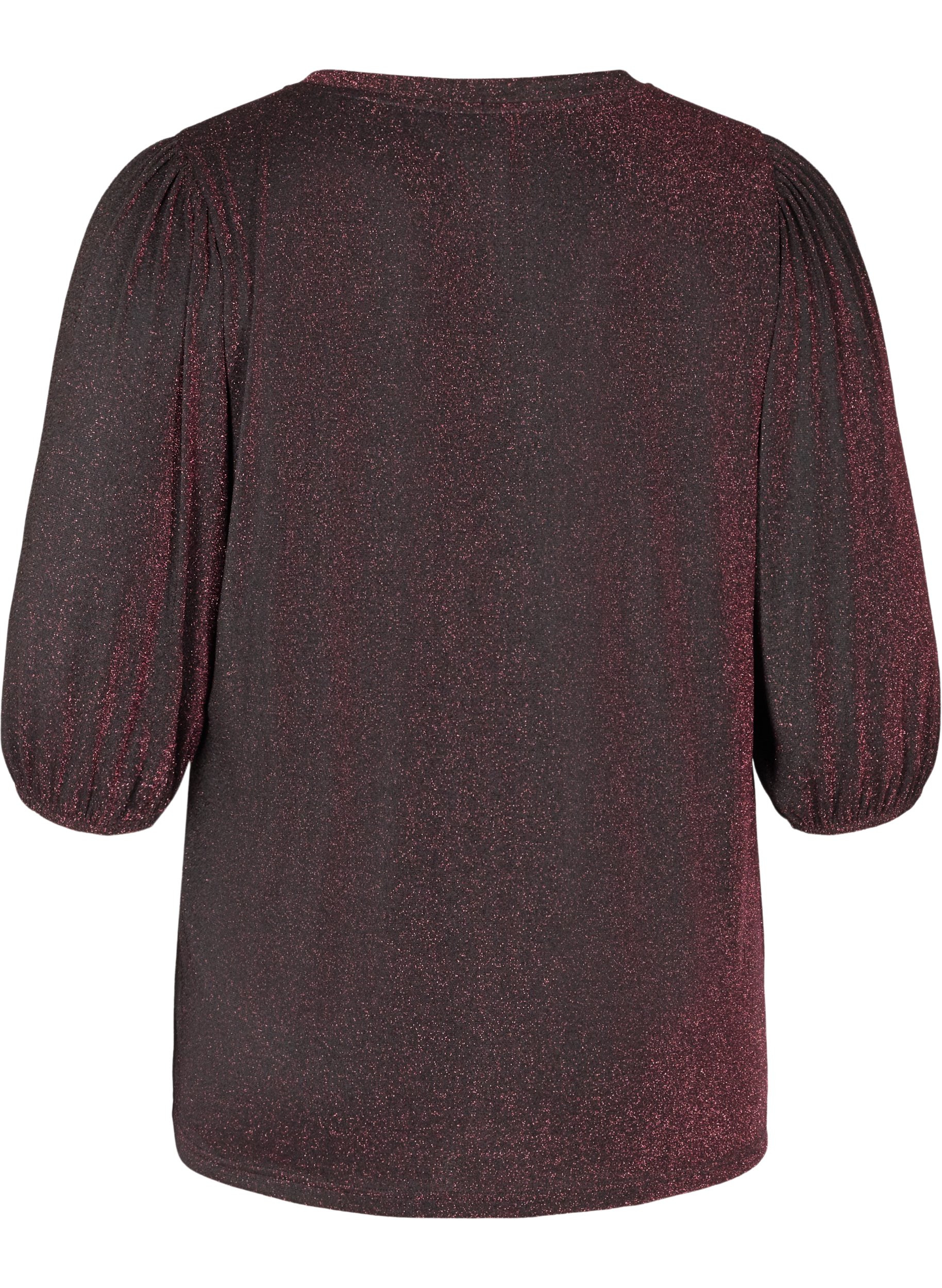 Glimmer bluse med 3/4 ærmer, Pink, Packshot image number 1