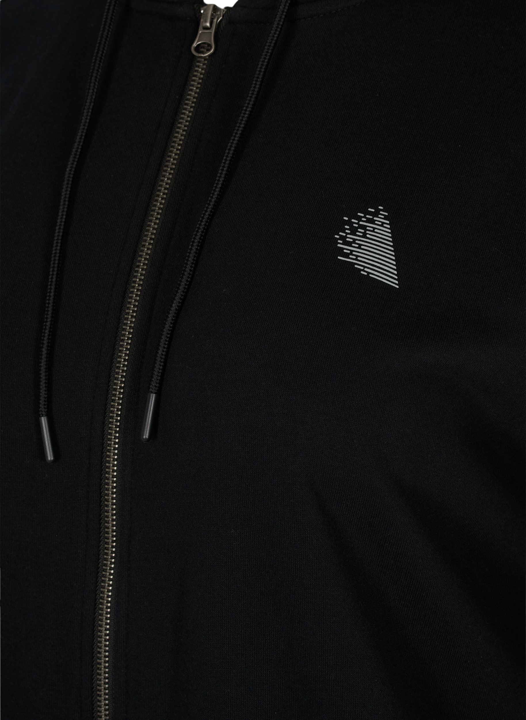 Sweat cardigan med hætte og print, Black WOD, Packshot image number 2