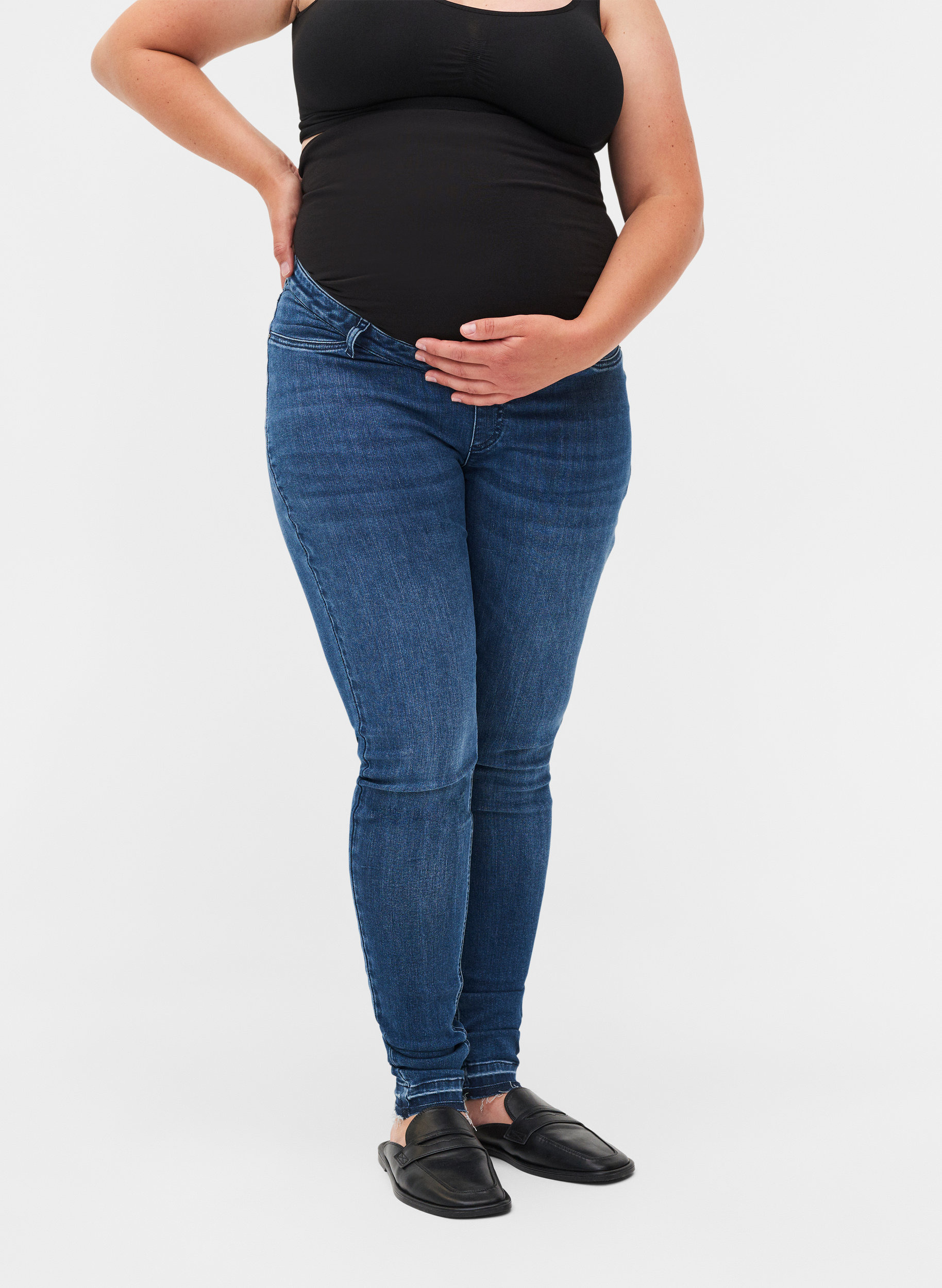 Graviditets Amy jeans, Blue denim, Model image number 2