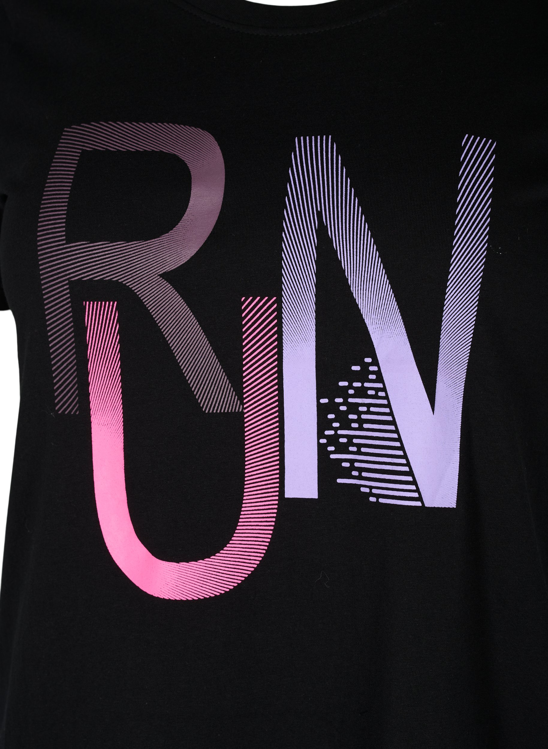 Trænings t-shirt med print, Black Run, Packshot image number 2