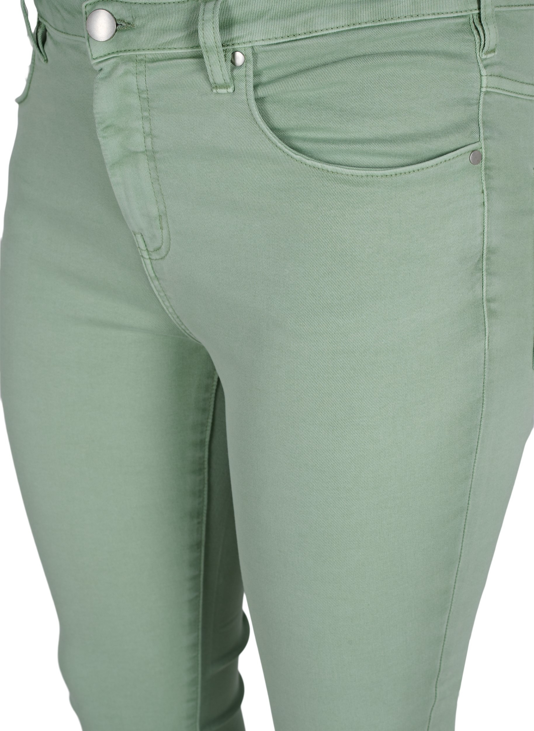 Super slim Amy jeans med høj talje, Frosty Green, Packshot image number 2