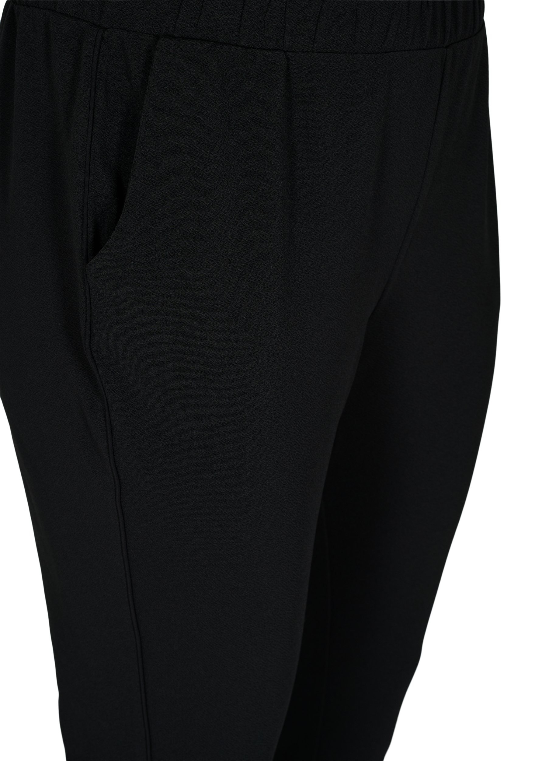Bukser med lommer og piping, Black, Packshot image number 2