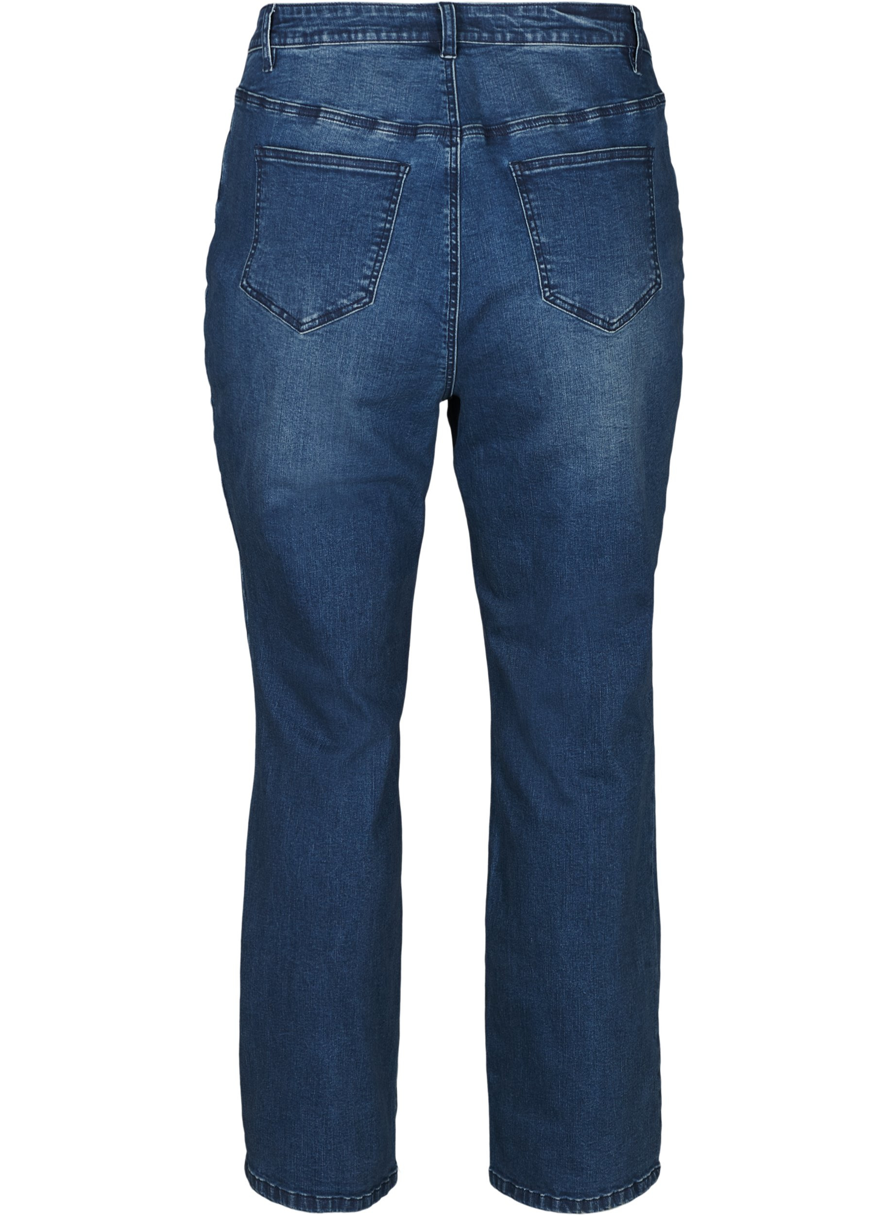 Megan jeans med ekstra høj talje, Blue denim, Packshot image number 1