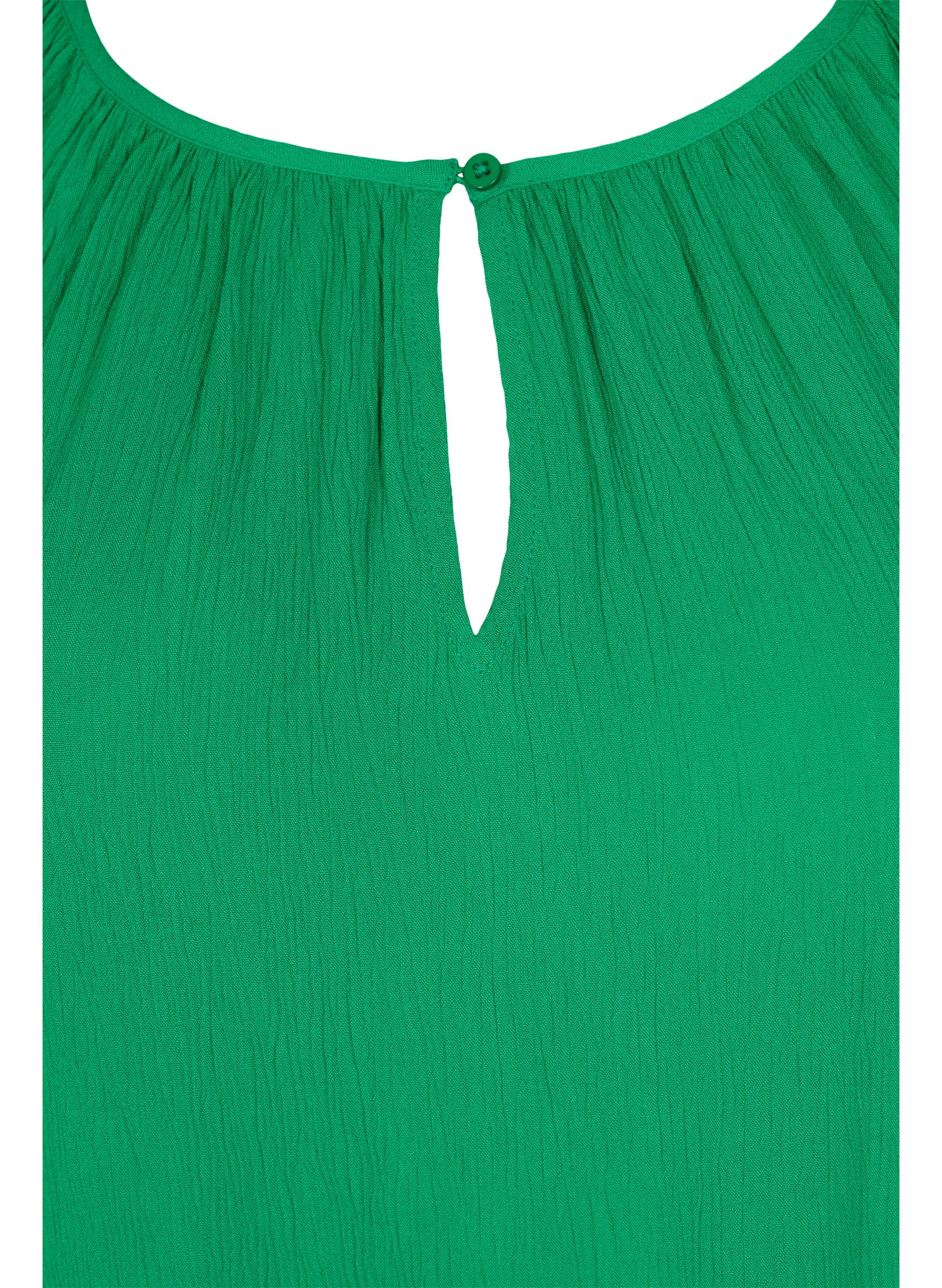 Viskose tunika med 3/4 ærmer, Jolly Green, Packshot image number 2