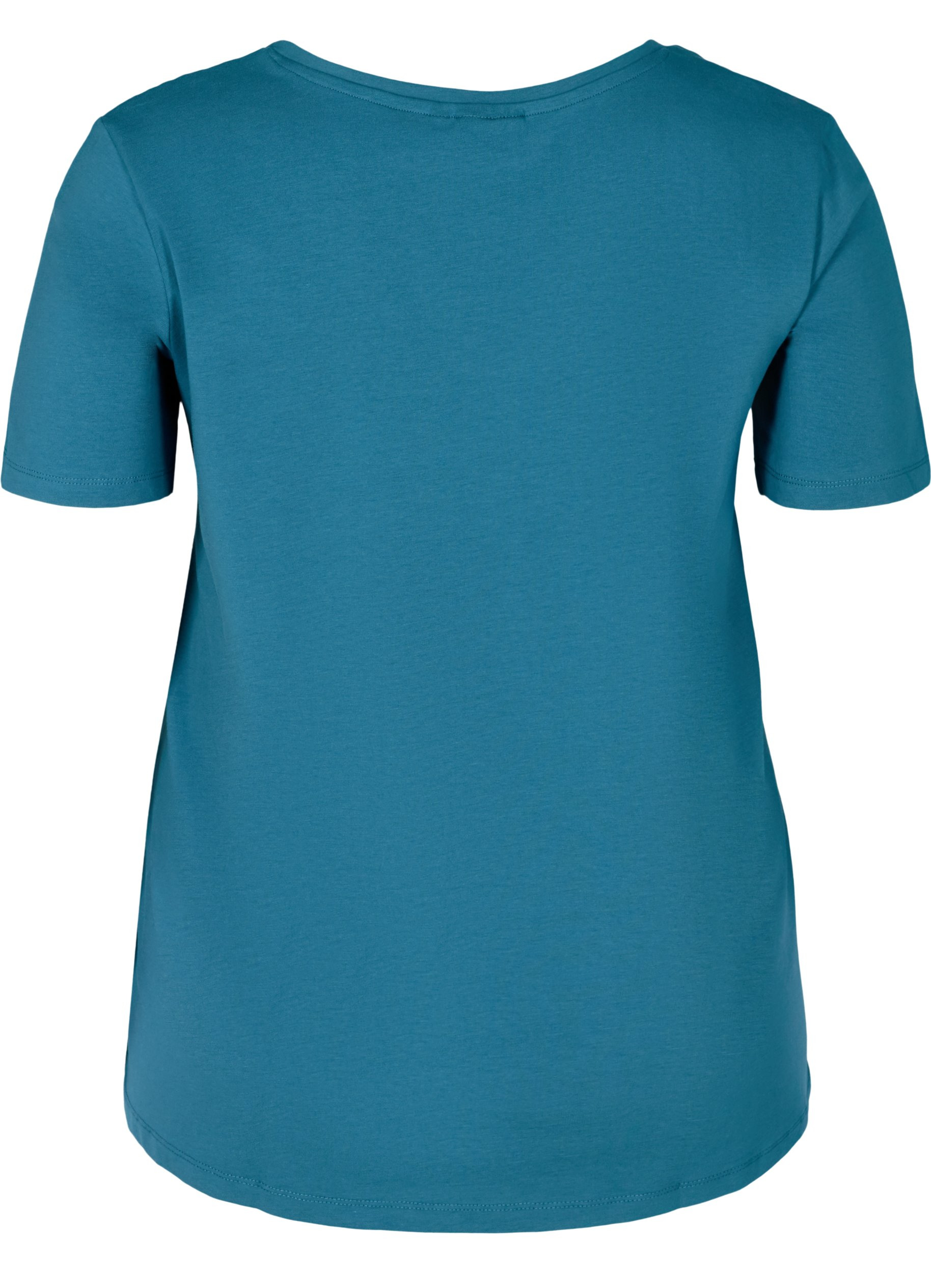 Basis t-shirt med v-hals, Blue Coral, Packshot image number 1