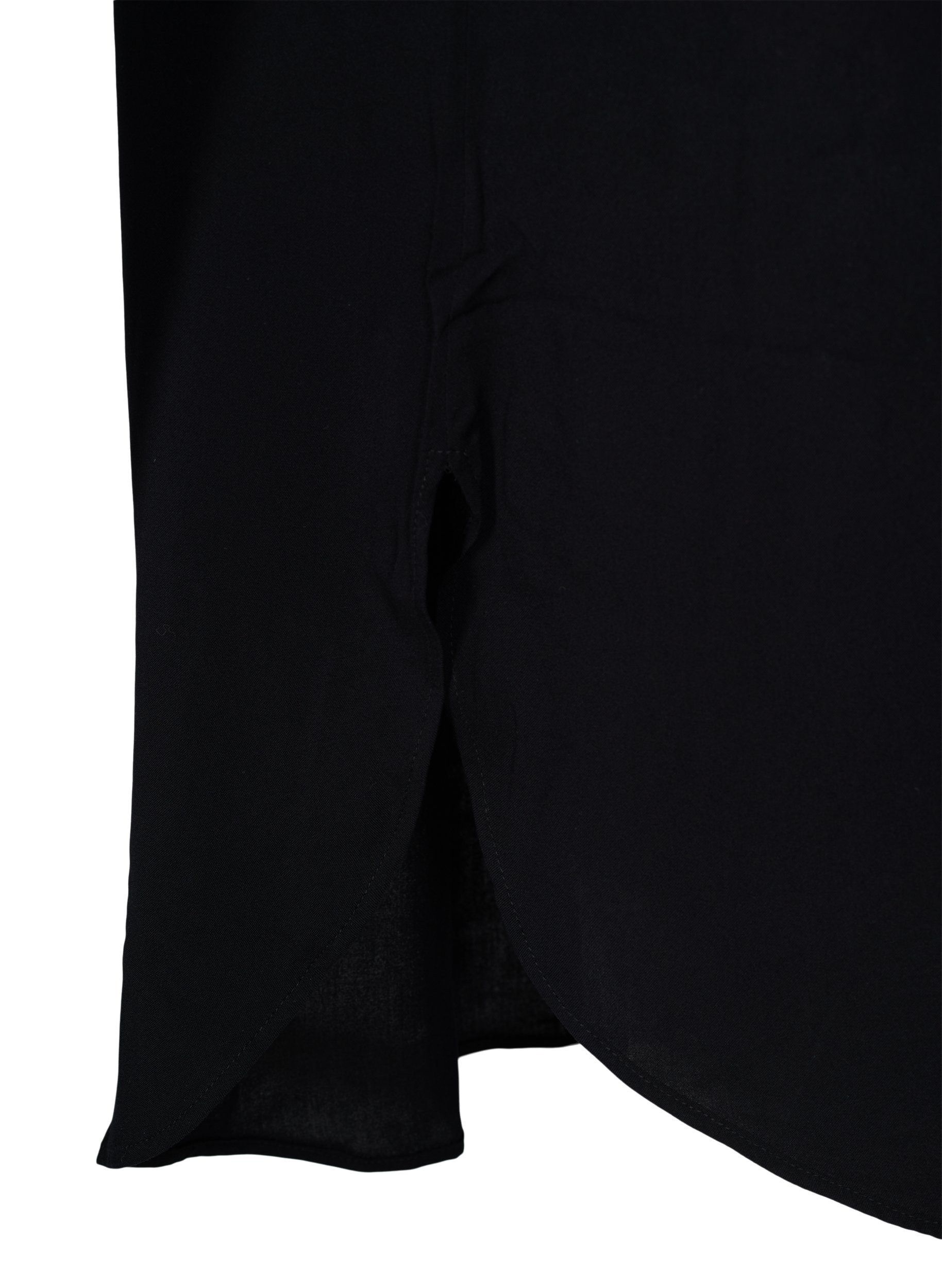 Lang viskose skjorte med 2/4 ærmer, Black, Packshot image number 3