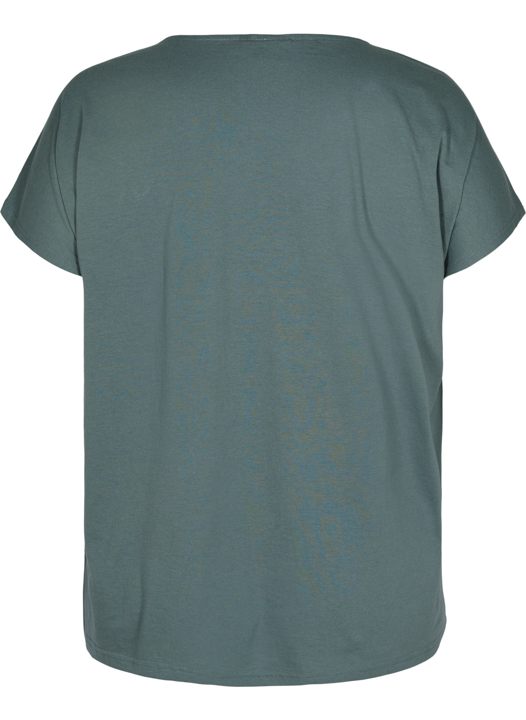 T-shirt i bomuldsmix, Balsam Green, Packshot image number 1