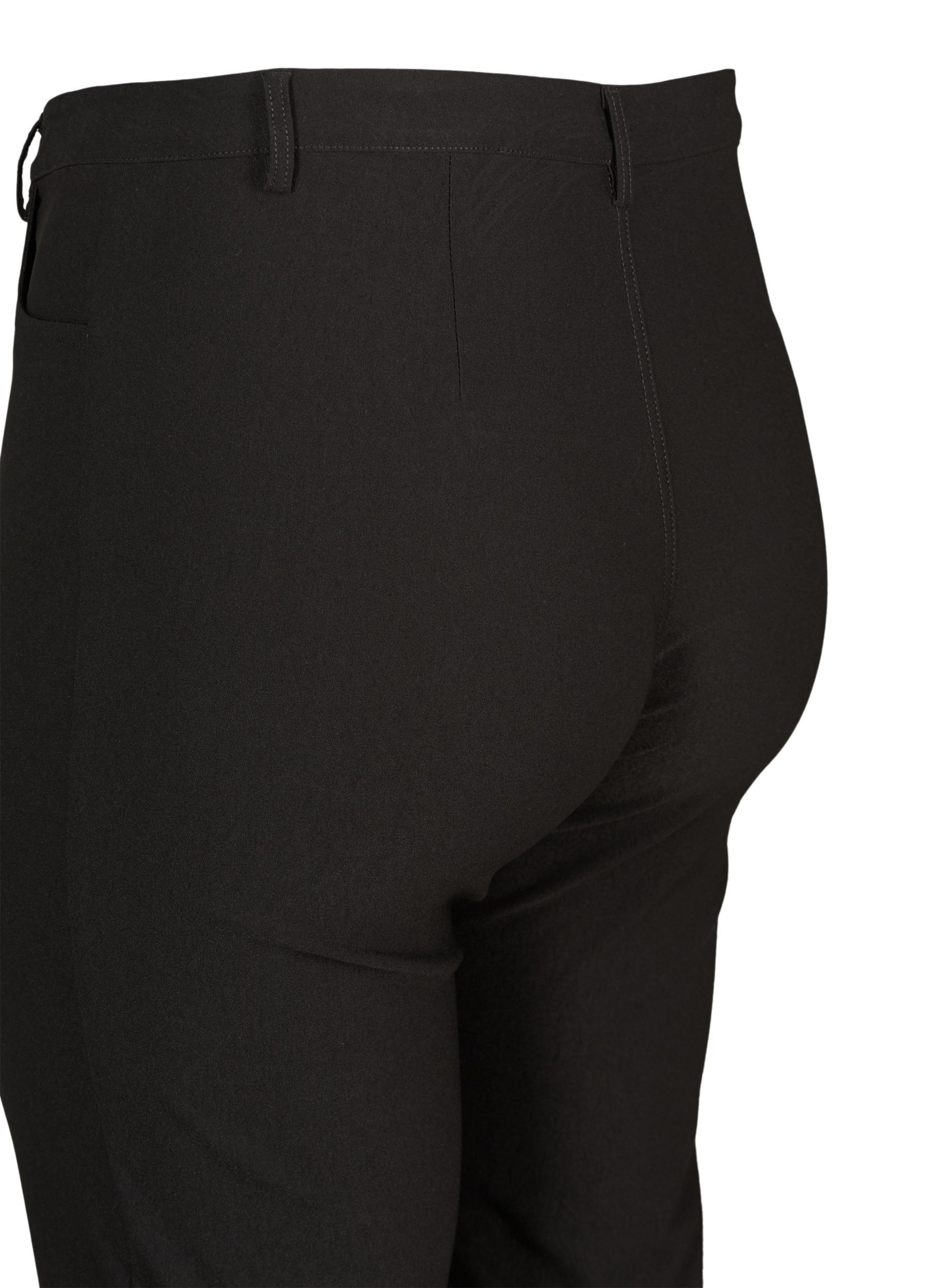 Regular fit bukser med høj talje, Black, Packshot image number 3