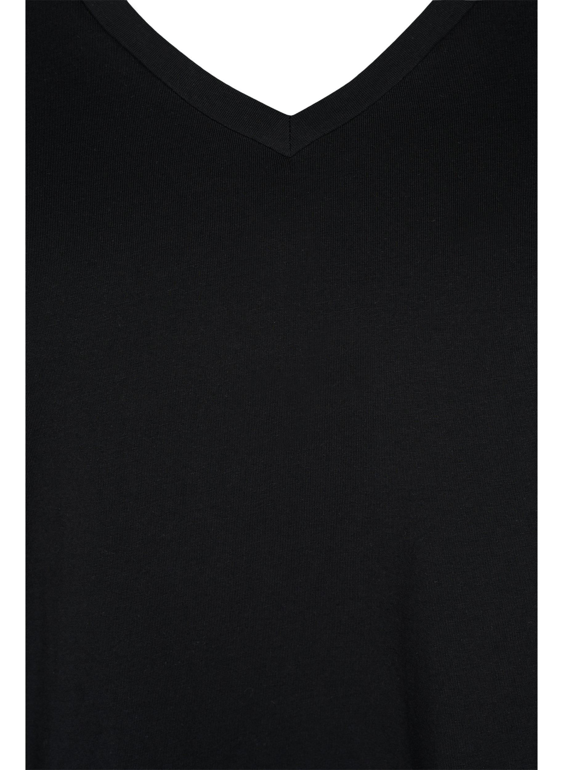 2-pak basis t-shirt i bomuld, Black/Bright W, Packshot image number 2